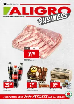 Aligro aktionen Business Schlieren, Gossau SG, Frauenfeld, Rapperswil-Jona, Sargans, Bern ab 03.08.2026 gültig