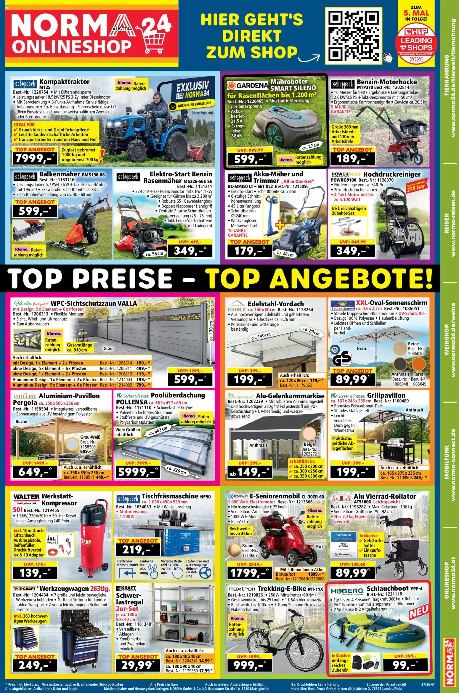 Norma Online shop gültig ab 07.09.2026 | Seite: 1 | Produkte: Wasser, Adapter, Gewicht, Rasenmäher