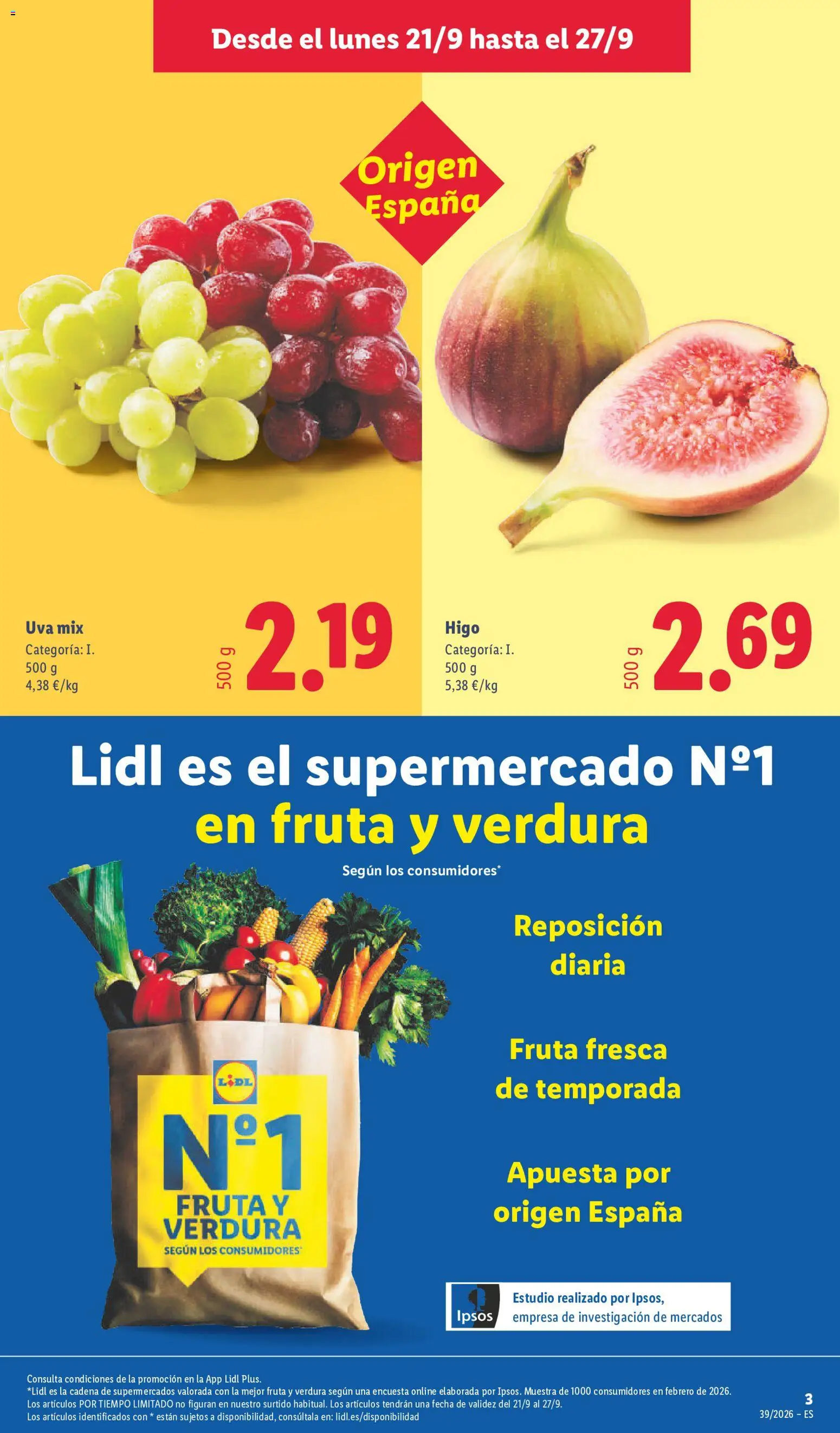 Lidl folleto │ válido desde el 21/09/2026 | Página: 3 | Productos: Fruta