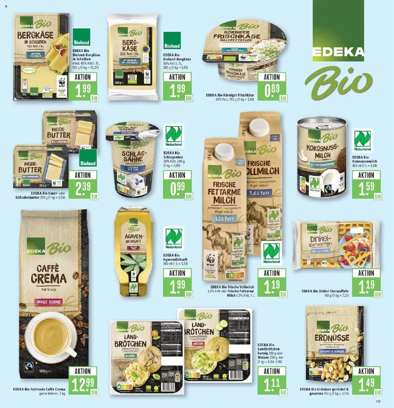 Marktkauf Prospekt Friedrichshafen (ab 03.08.2026) » Angebote online | Seite: 15 | Produkte: Schlagsahne, Milch, Butter, Sahne