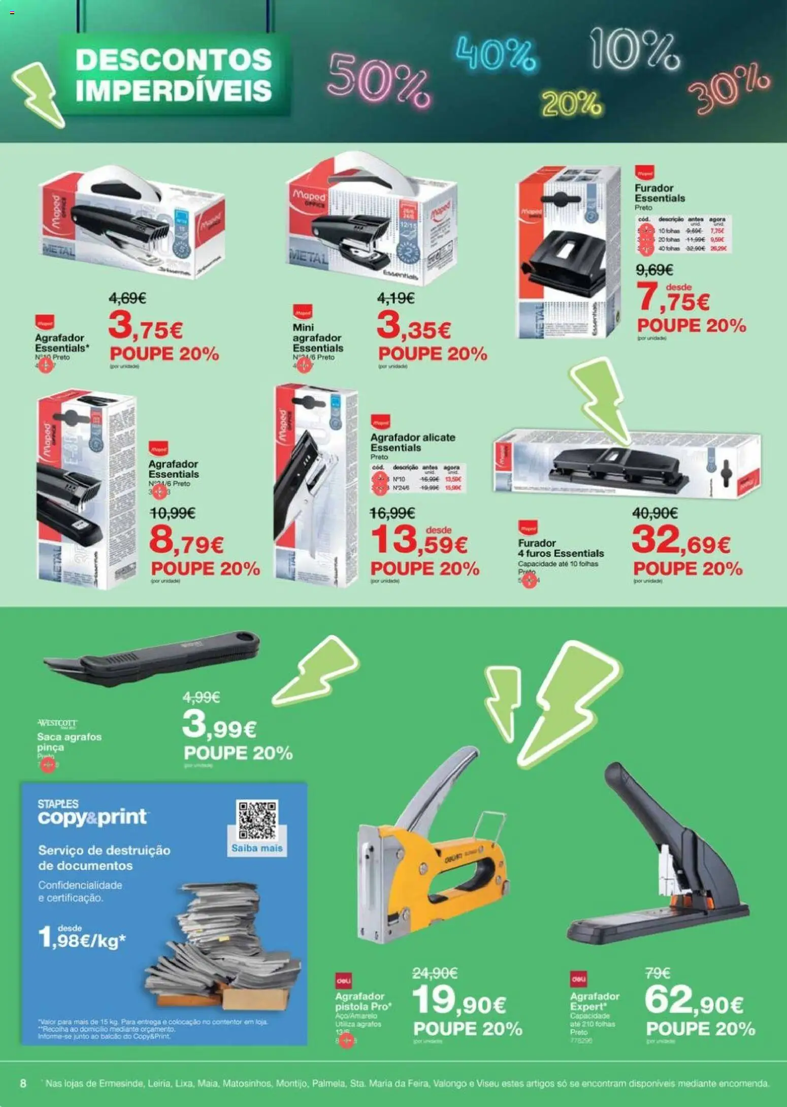 Staples Descontos Imperdíveis │ válido de 15.06.2026 | Página: 8 | Produtos: Alicate, Pinça