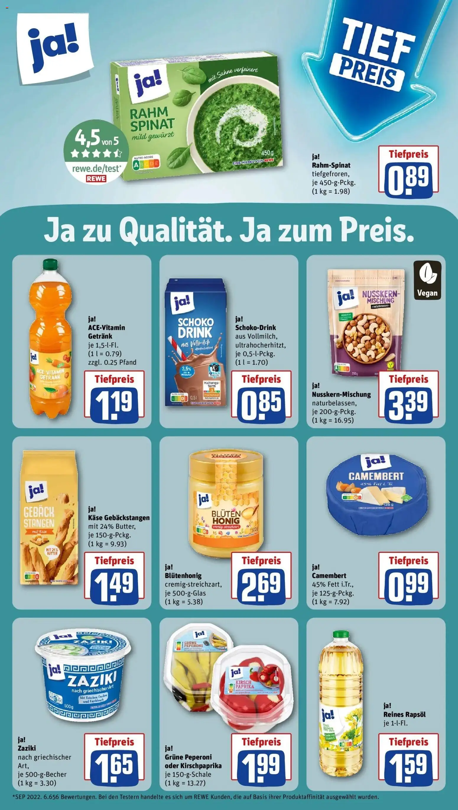 Rewe Prospekt Düsseldorf / Lierenfeld – gültig ab 17.05.2026 | Seite: 23 | Produkte: Käse, Paprika, Sahne, Gurken