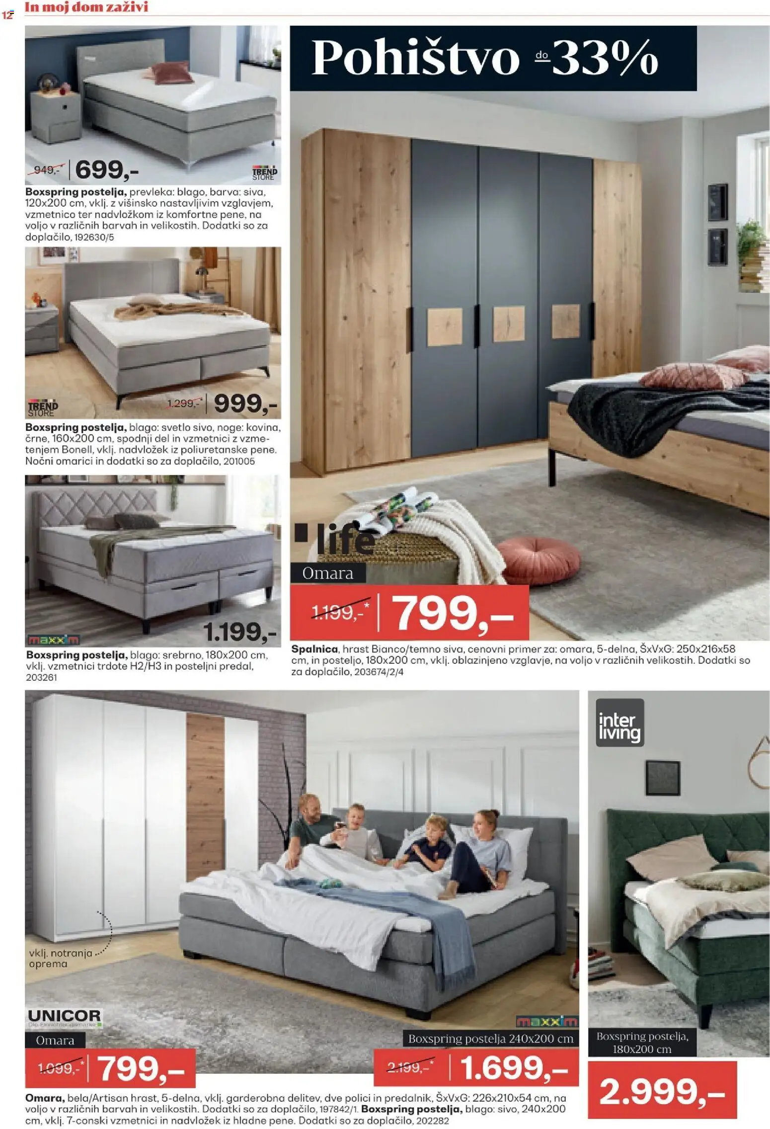 Novi Rutar katalog ponudbe – veljaven od 10.12.2025 | Stran: 12 | Izdelki: Pohištvo, Postelja, Prevleka, Barva
