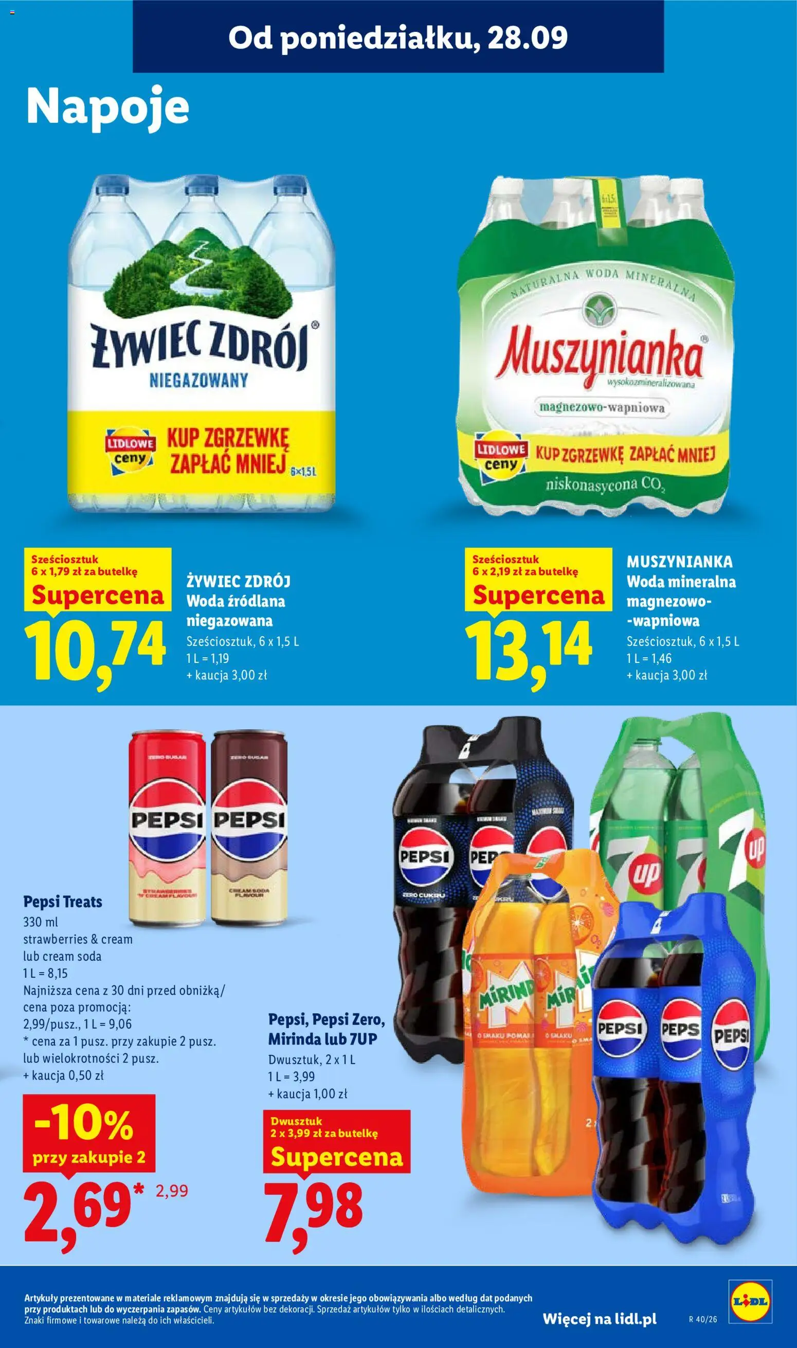Lidl Polsko leták od 28.09.2026 | Strana: 79 | Produkty: Pepsi, Nápoje, Mirinda