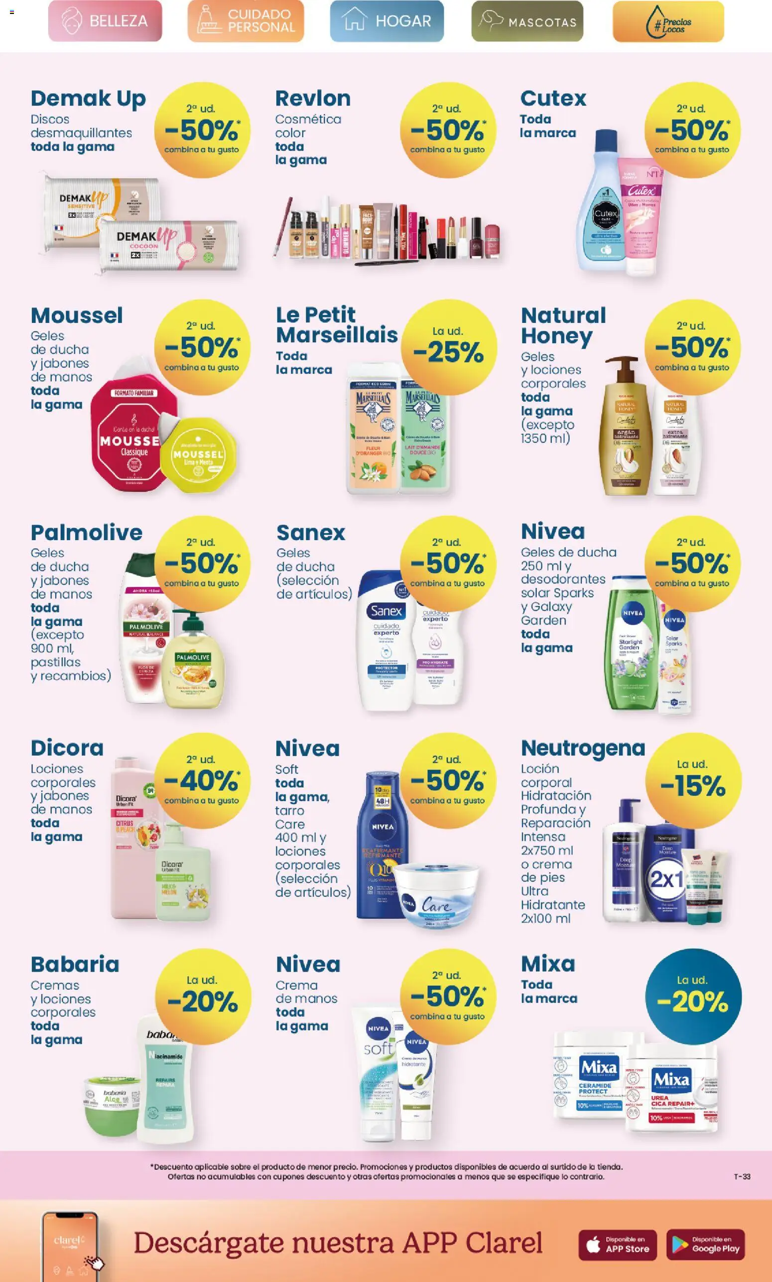 Clarel - folleto │ válido desde el 05/08/2026 | Página: 3 | Productos: Mousse, Discos desmaquillantes, Crema, Ducha