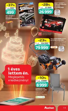 Auchan akciós újság - amely érvényes a következő dátumtól: 14.05.2026 | Oldal: 11 | Termékek: Szék, Fűnyíró, Benzines fűnyíró