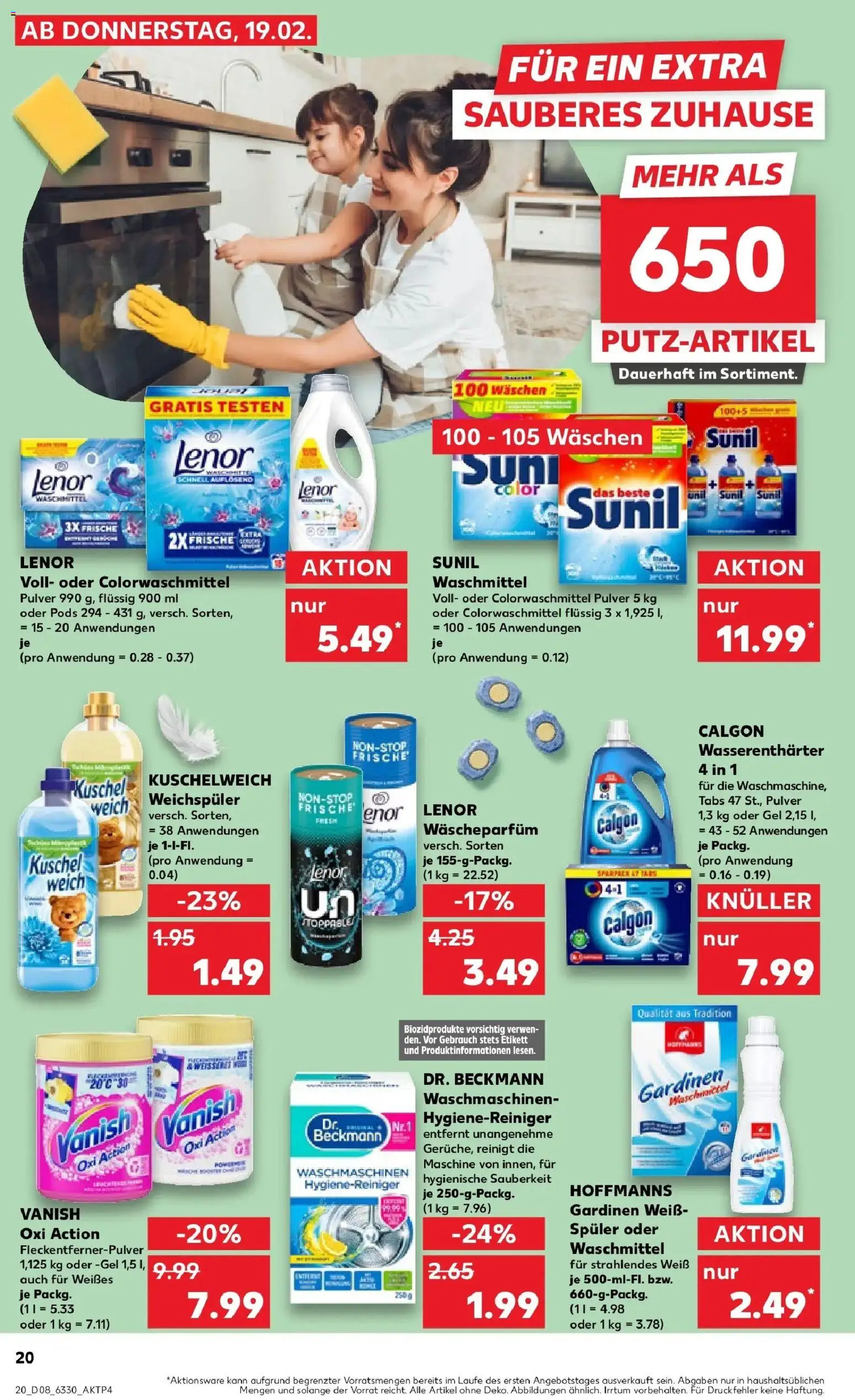 Kaufland prospekt Eschwege	 – gültig ab 19.02.2026 | Seite: 28 | Produkte: Lenor, Kuschelweich, Weichspüler, Waschmittel