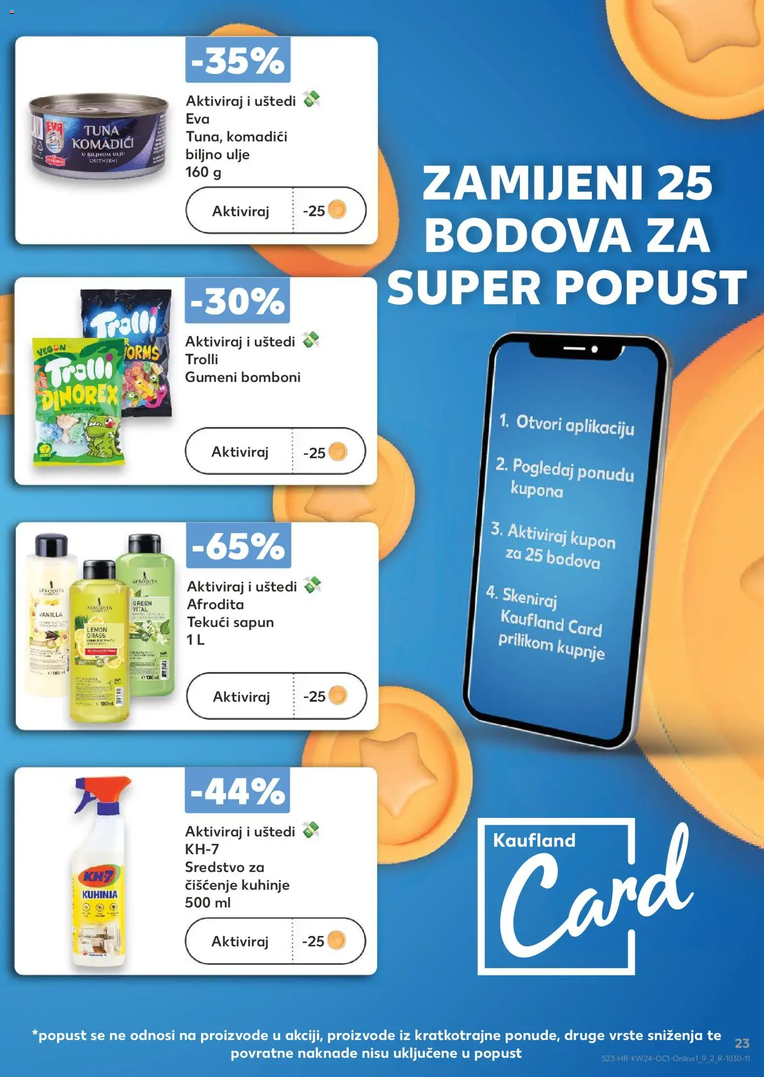 Kaufland katalog | vrijedi od 10.06.2026 | Stranica: 23 | Proizvodi: Ulje, Bomboni, KH-7, Tuna