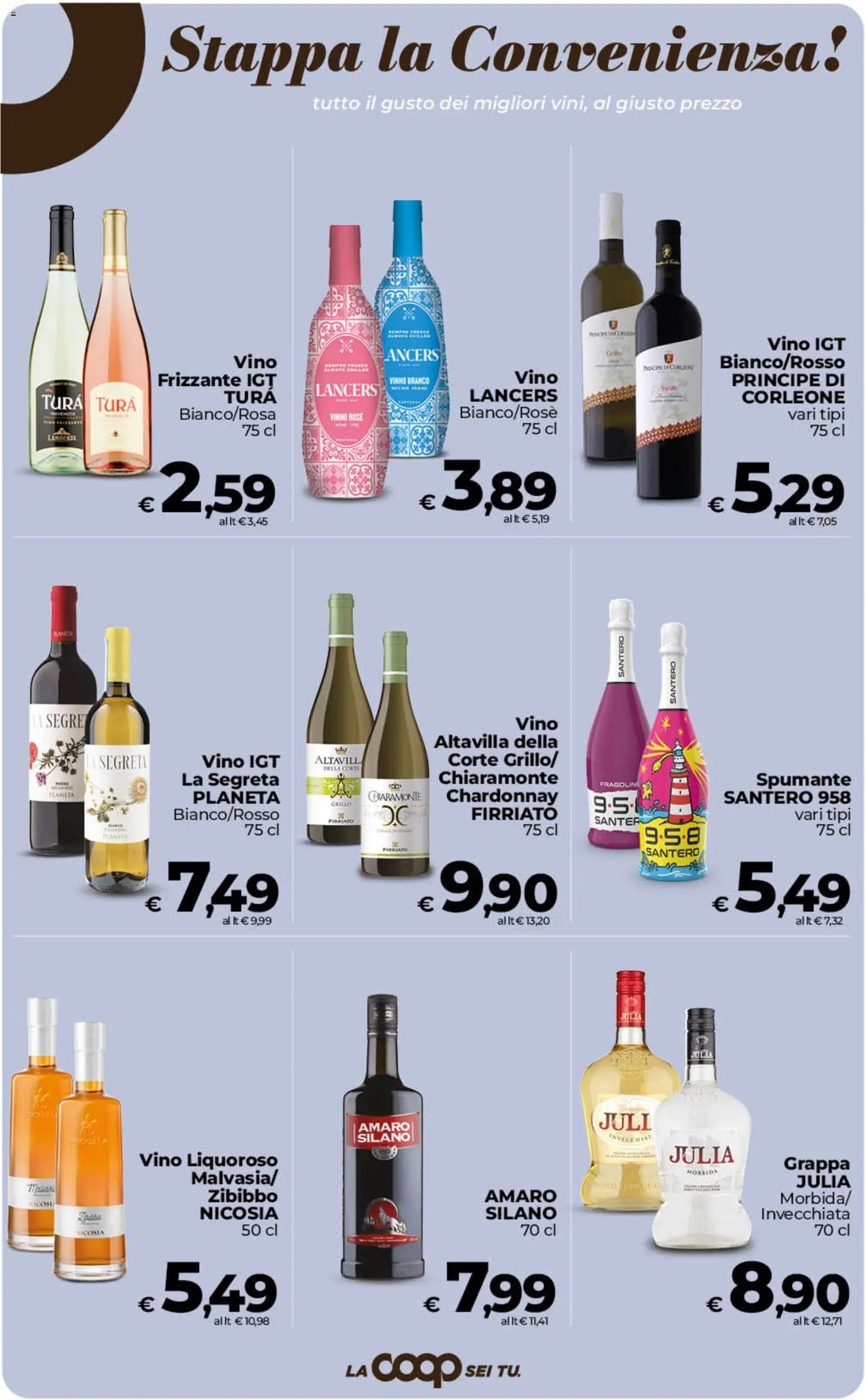 Volantino COOP del 02/10/2026 | Pagina: 24 | Prodotti: Vino liquoroso, Vino, Grappa, Amaro