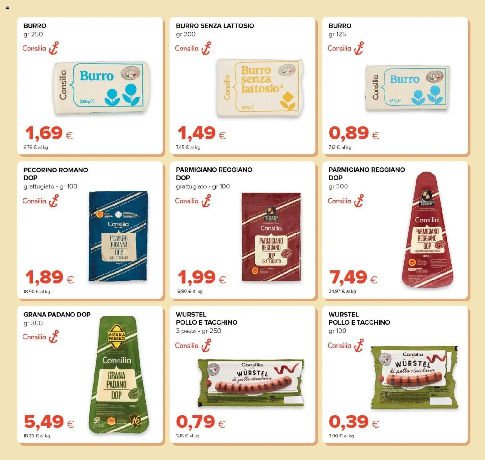 Volantino Tigre del 08/10/2026 | Pagina: 11 | Prodotti: Wurstel, Reggiano parmigiano, Parmigiano, Pecorino