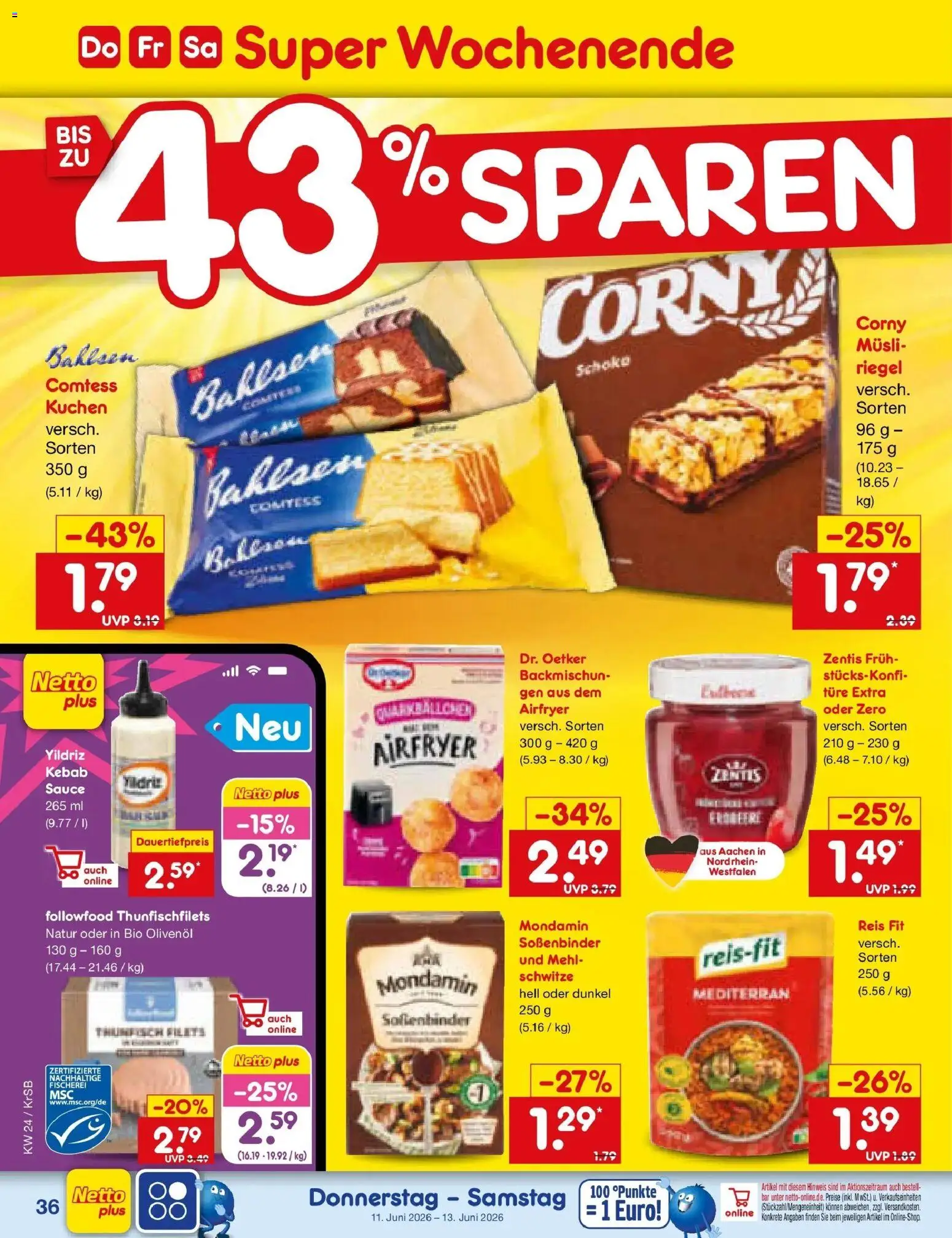Netto Marken-Discount Prospekt Jüchen – gültig ab 08.06.2026 | Seite: 54 | Produkte: Musli, Mehl, Olivenol, Reis