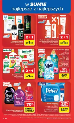 Pogląd oferty "Carrefour gazetka" - ważna od 27.07.2026 | Strona: 10 | Produkty: Papier toaletowy, Kosmetyki, Płyn do płukania tkanin, Detergent