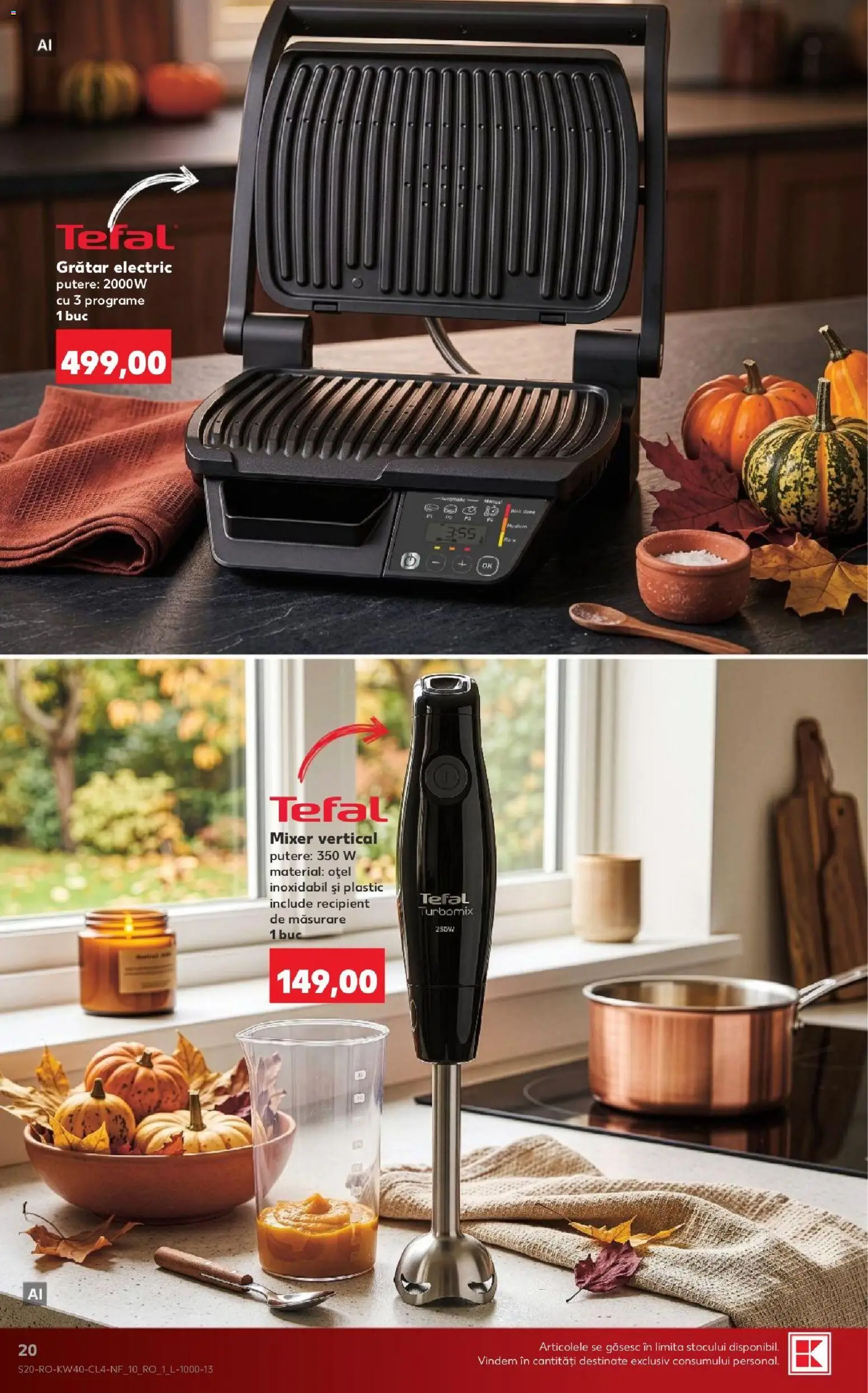 Kaufland RO akciós ujság - amely érvényes a következő dátumtól: 2026.09.30. | Oldal: 20 | Termékek: Tefal, Mixer