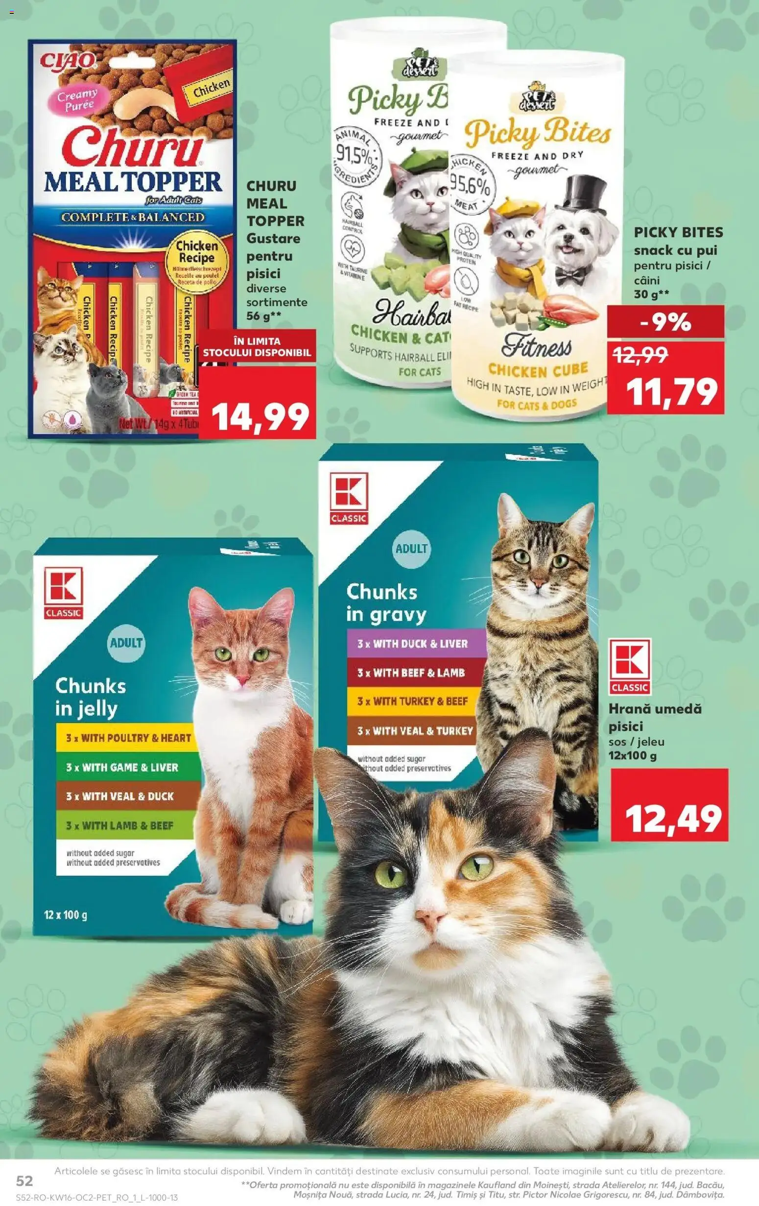 Noul catalog Kaufland – valabil de la 15.04.2026 | Pagină: 52 | Produse: Hacıyatmaz Kedi Oyuncağı, Topper, Sos