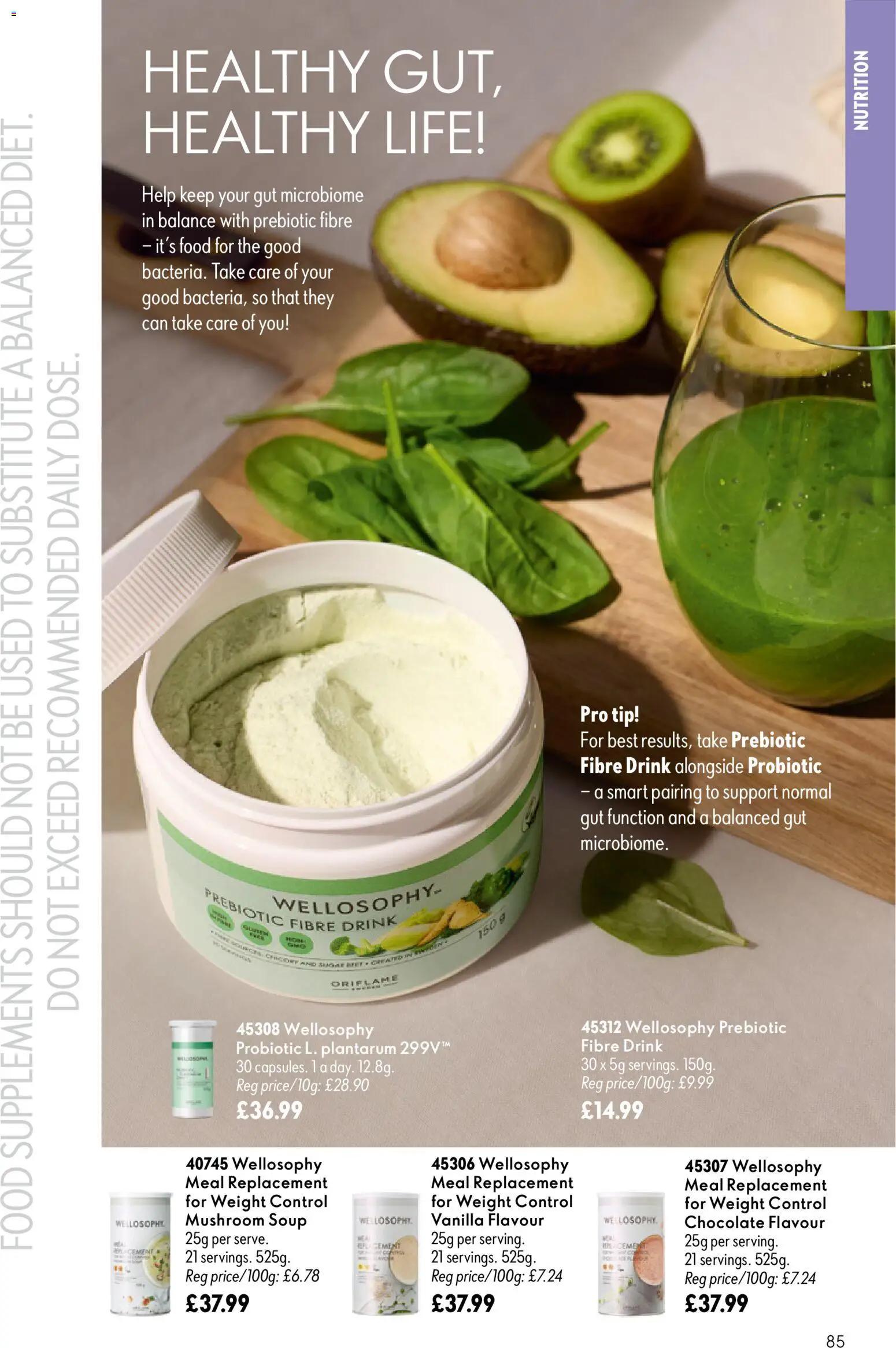 {H1} | Page: 85 | Products: Chocolate, Soup, Weight, Vanilla