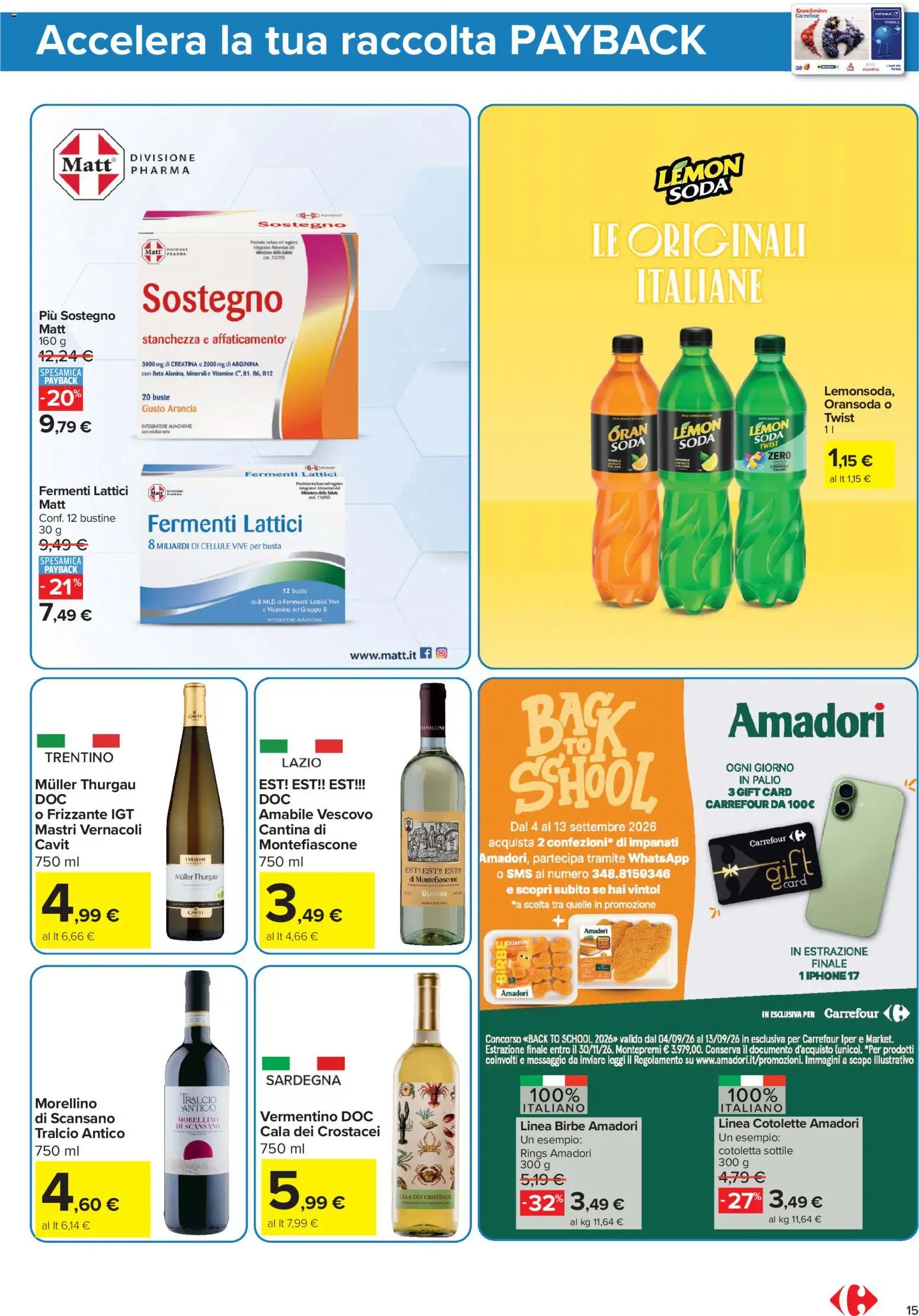 Volantino Carrefour del 04/09/2026 | Pagina: 15 | Prodotti: Iphone, Arancia, Integratore alimentare