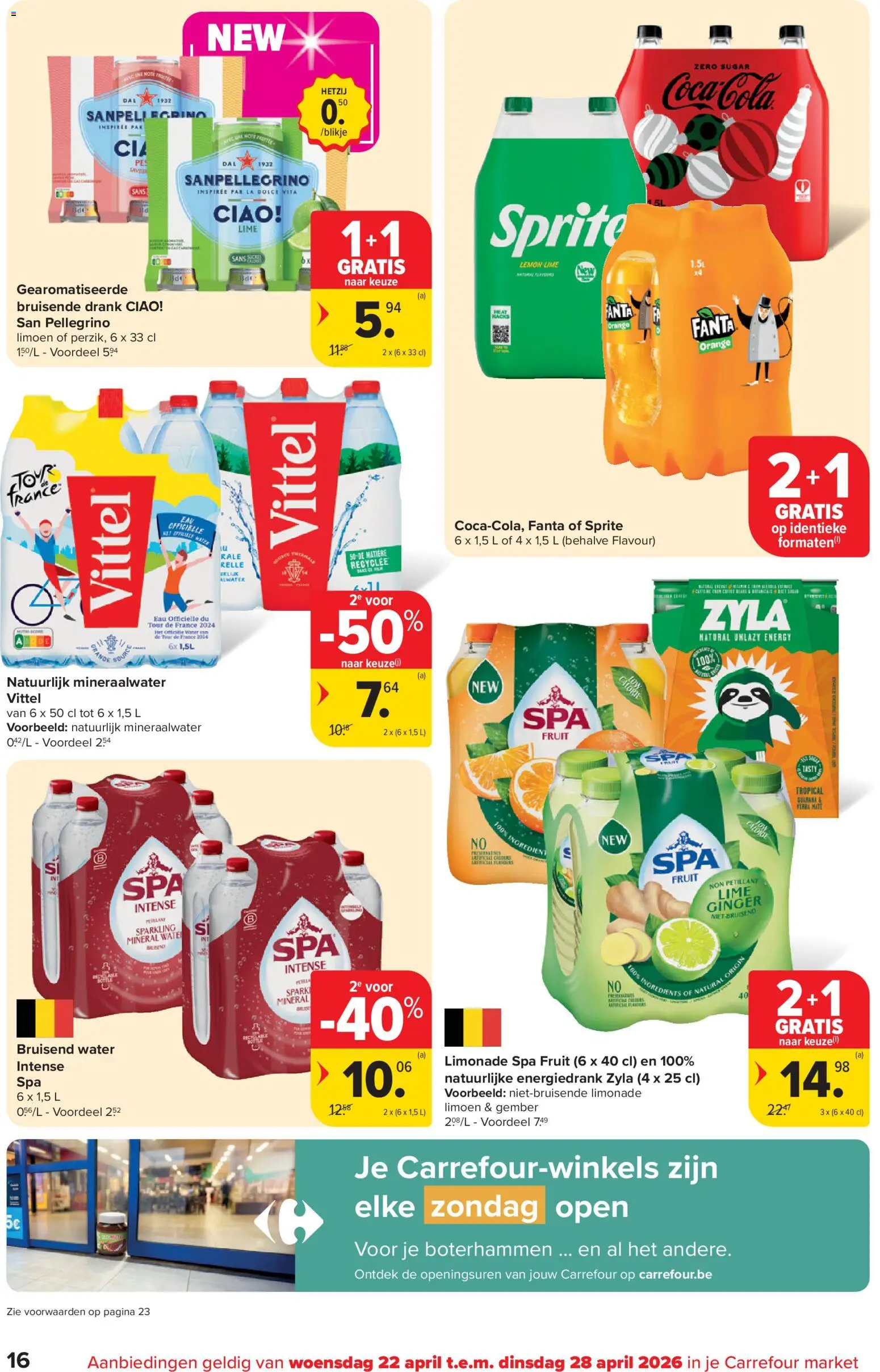 {H1} | Pagina: 16 | Producten: Fanta, Sprite, La, Mineraalwater