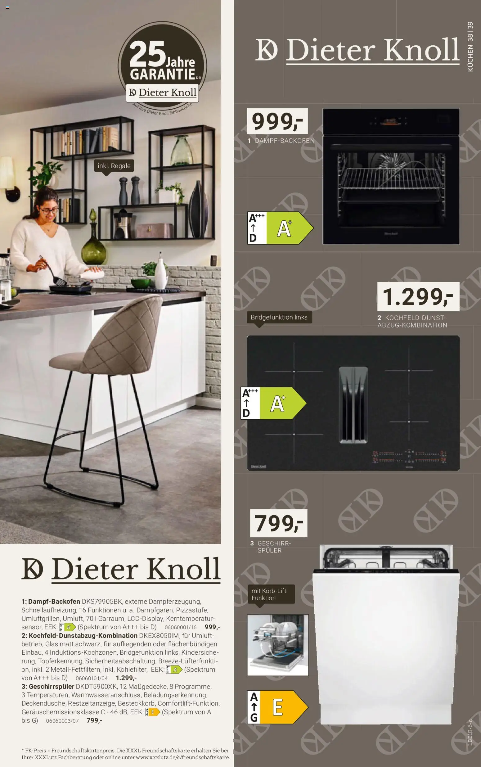 XXXLutz Dieter Knoll Spezial – gültig ab 17.10.2026 | Seite: 39 | Produkte: Geschirrspüler, Einbauküche, Kuchen