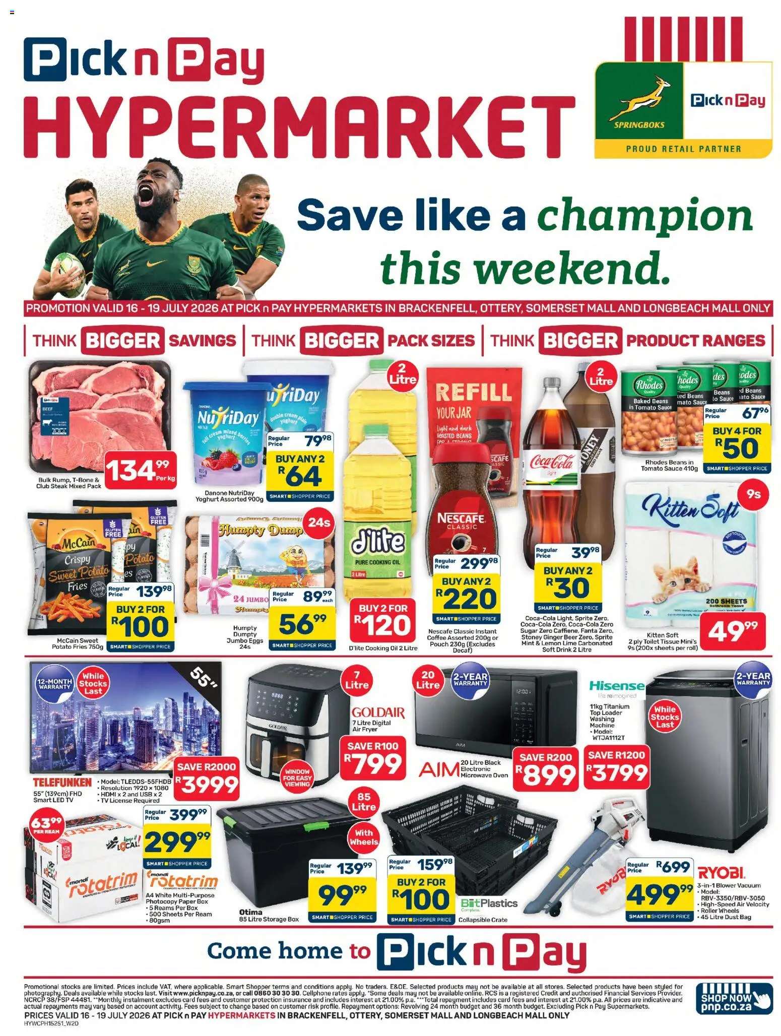 New Pick n Pay catalogue – valid from 16/07/2026 | Page: 1 | Products: Bag, Light, Sprite, Stoney