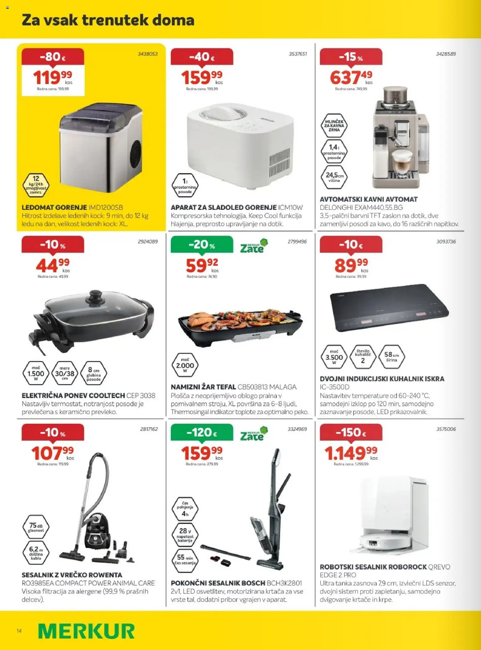 Novi Merkur katalog ponudbe – veljaven od 06.05.2026 | Stran: 14 | Izdelki: Pribor, Zar, Krtaca, Sesalnik