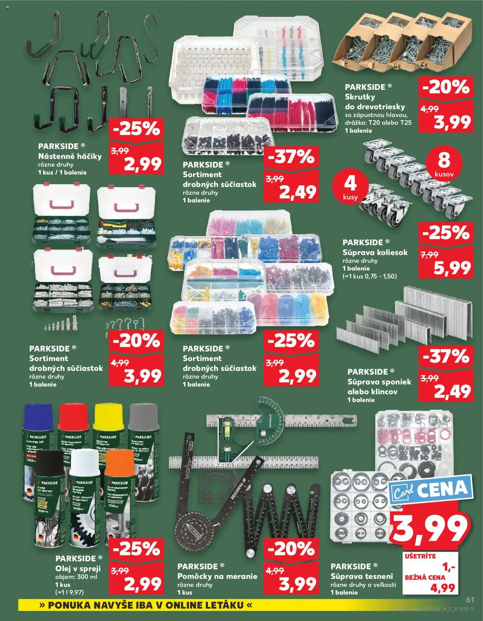Nové Kaufland akcie – leták je platný od 19.03.2026 | Strana: 61 | Produkty: Parkside, Olej