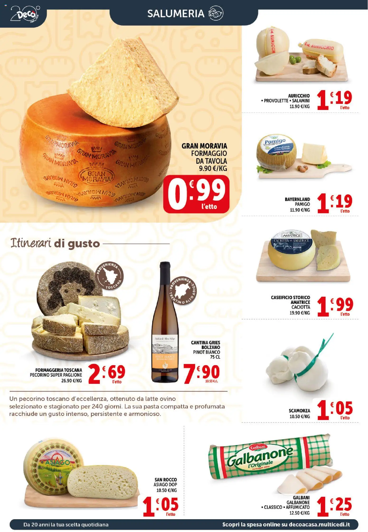 Volantino Decò del 20.05.2026 | Pagina: 2 | Prodotti: Latte, Formaggio, Letto, Pecorino