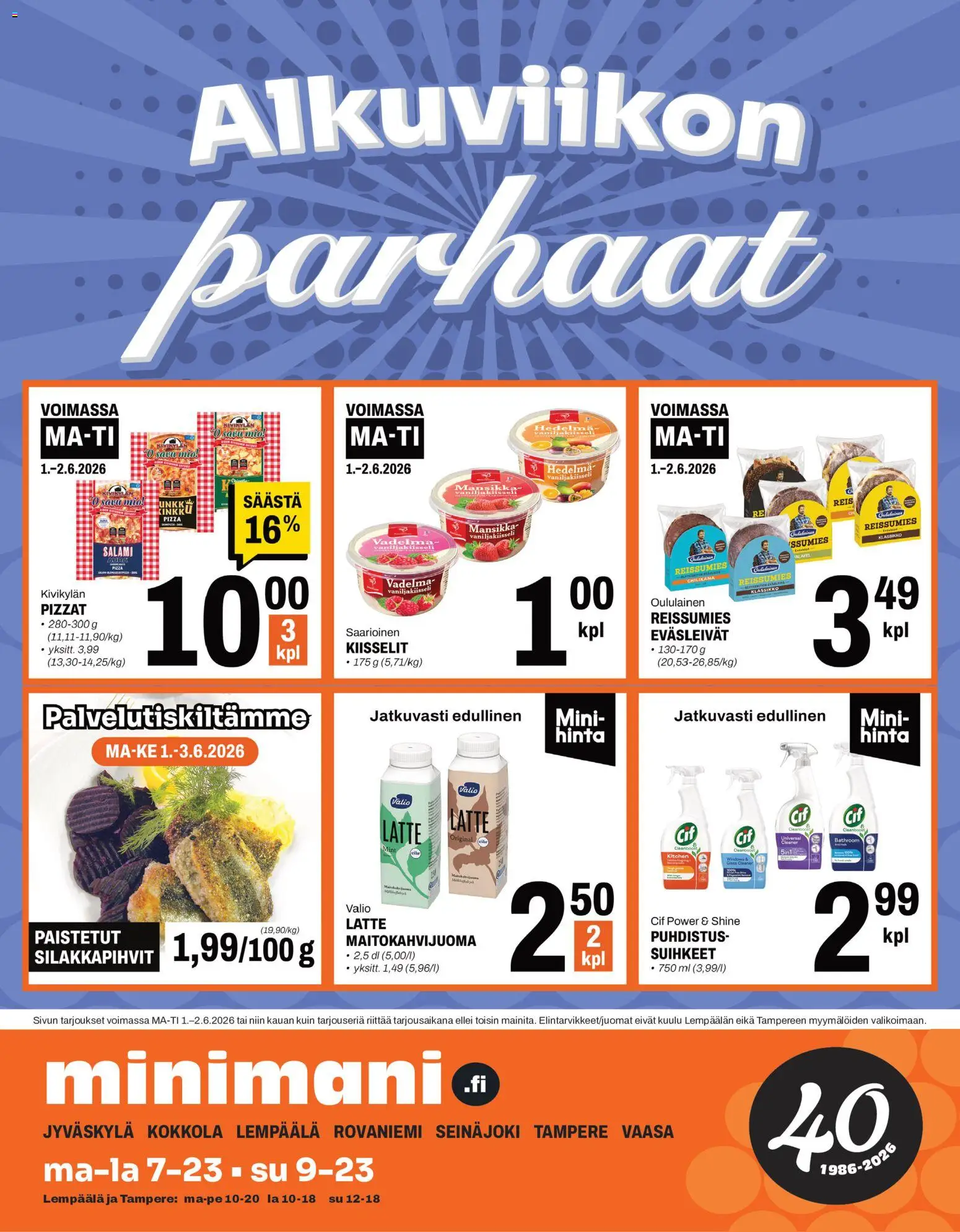 Minimani tarjoukset – voimassa 01.06.2026 alkaen | Sivu: 1 | Tuotteet: Vadelma