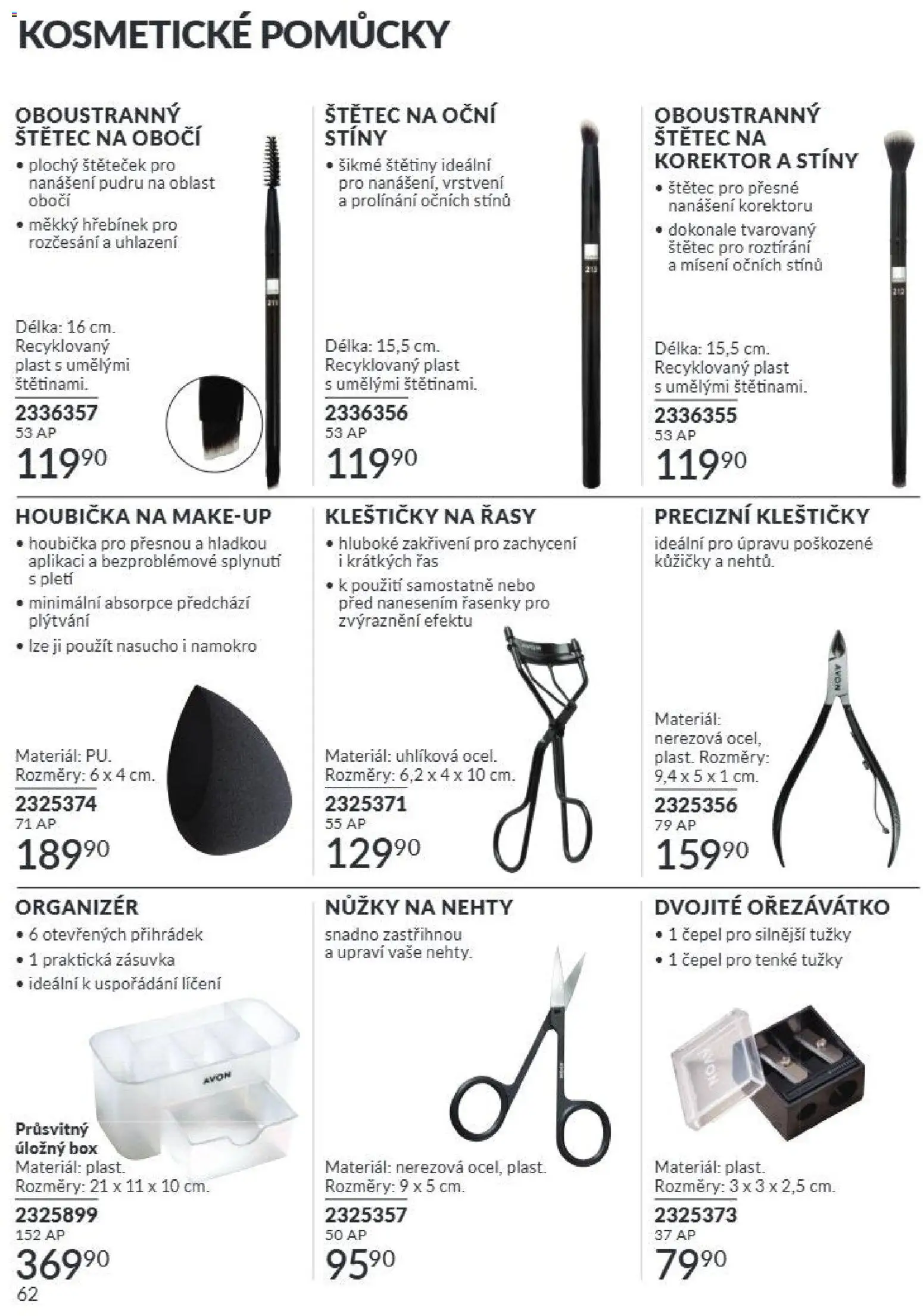 Avon Katalog 07/2026 od 01.07.2026 | Strana: 62 | Produkty: Houbička, Box, Nůžky, Nůžky na nehty