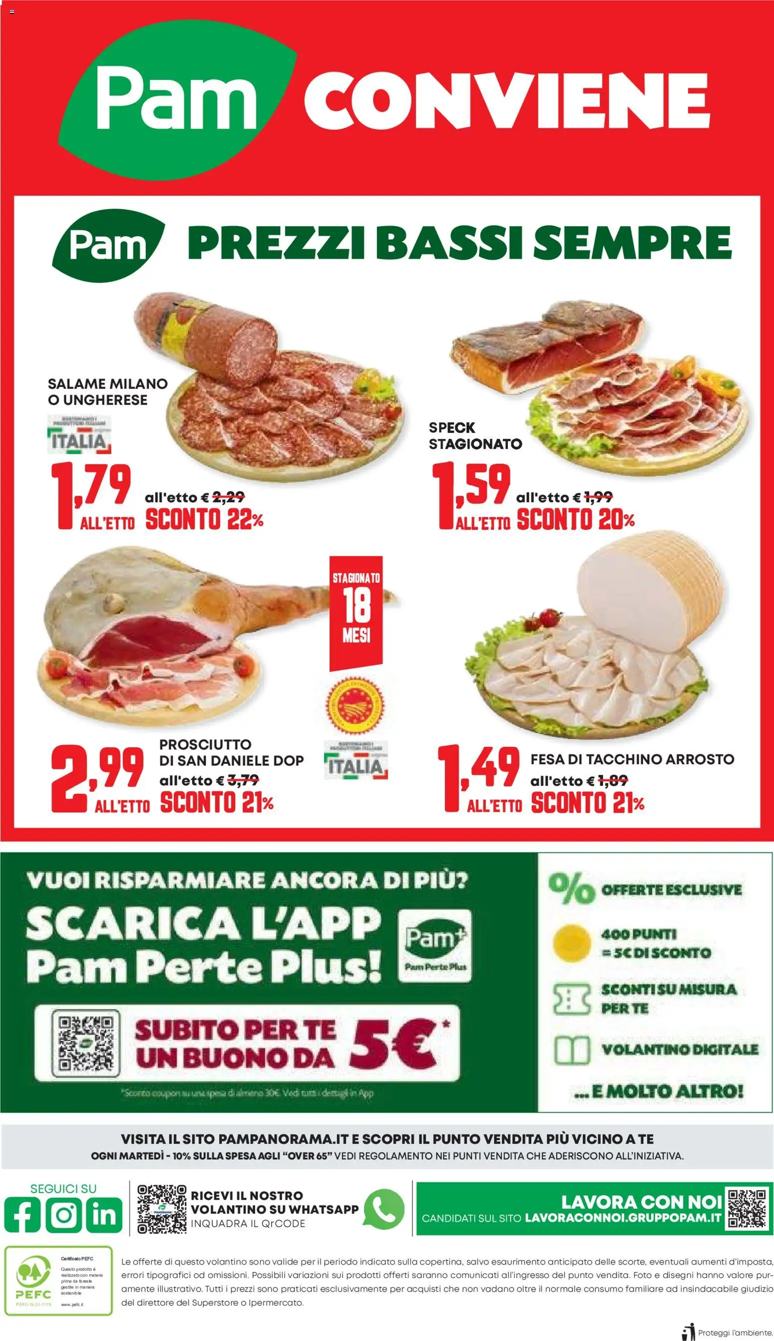 Volantino Panorama del 30/07/2026 | Pagina: 20 | Prodotti: Arrosto, Salame, Tacchino, Prosciutto
