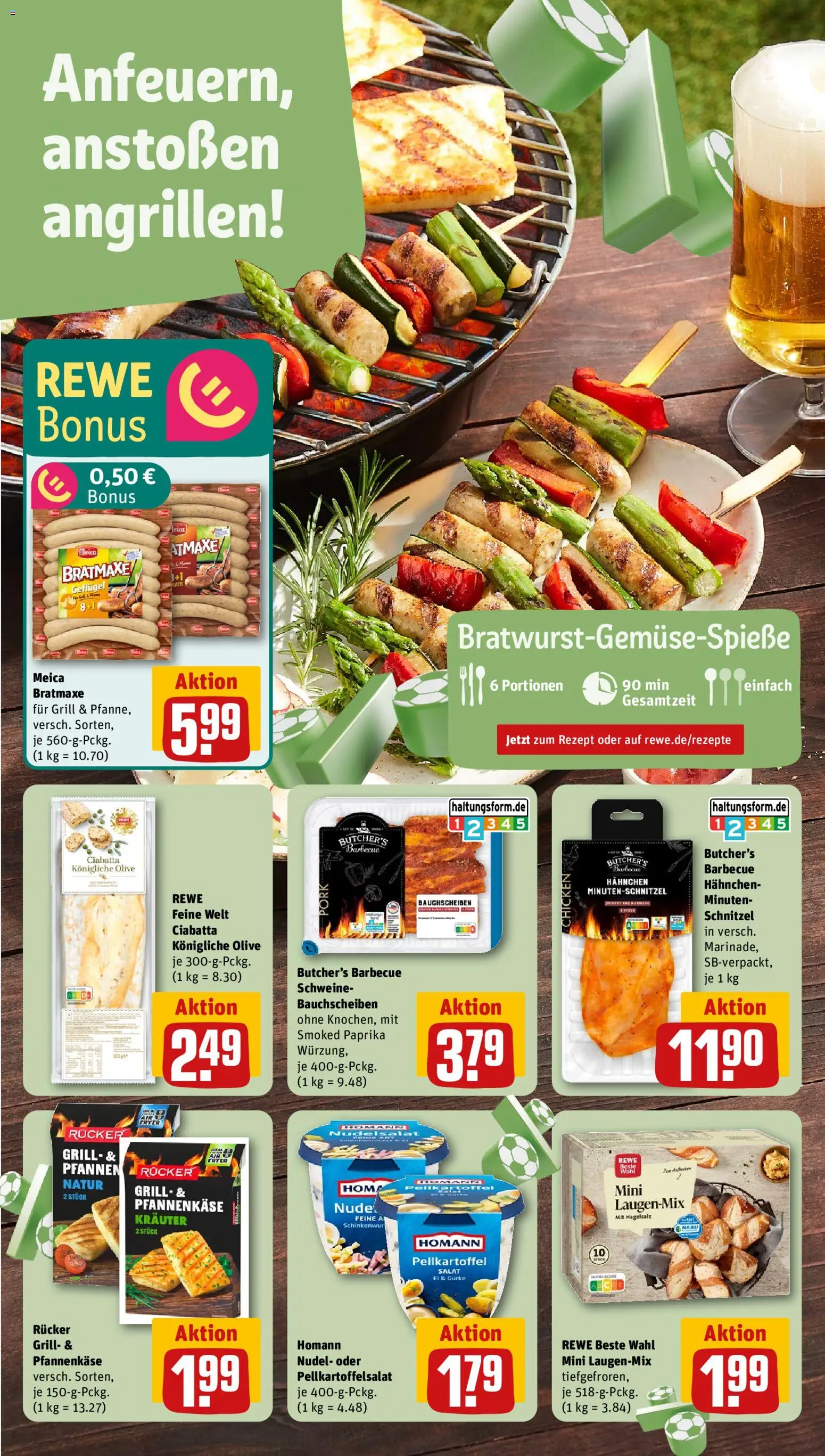 Rewe Prospekt – gültig ab 08.06.2026 | Seite: 4 | Produkte: Grill, Meica, Paprika, Pasta