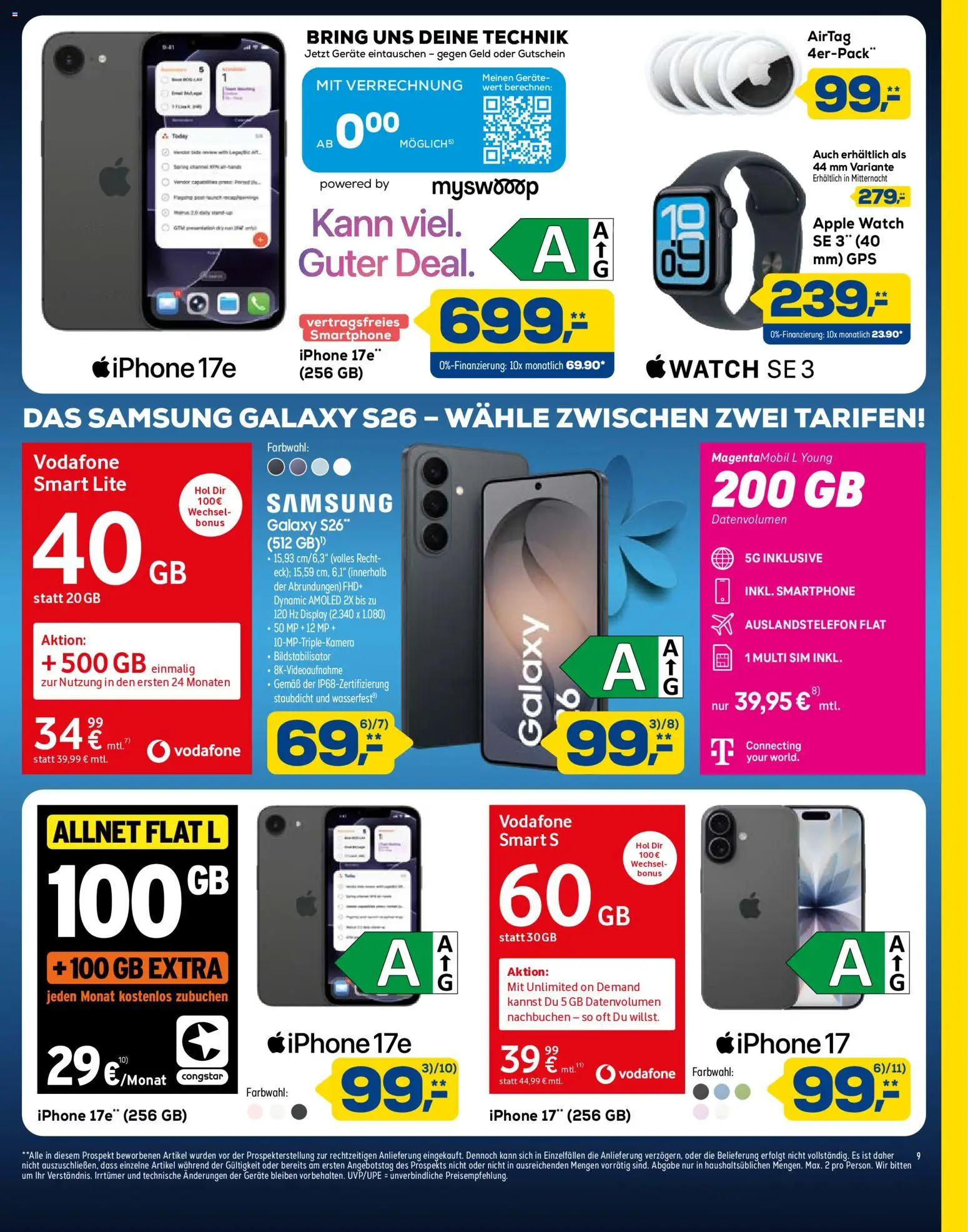 Euronics Prospekt 	 – gültig ab 02.05.2026 | Seite: 9 | Produkte: Apple watch, Samsung, Iphone, Smartphone