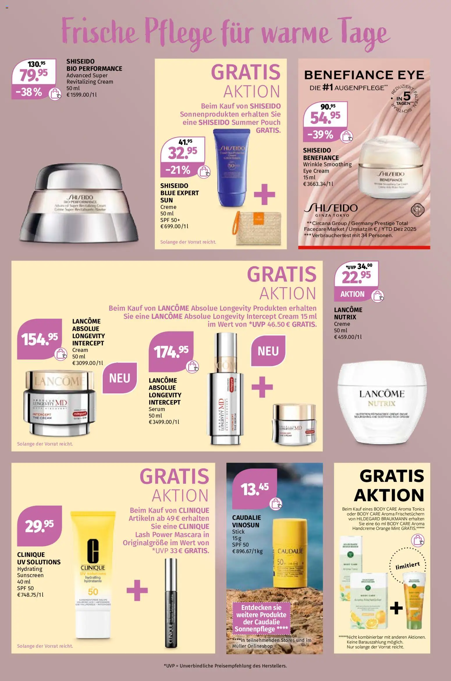 Müller Parfümerie-Highlights – gültig ab 01.06.2026 | Seite: 9 | Produkte: Creme, Handcreme, Mascara, Serum