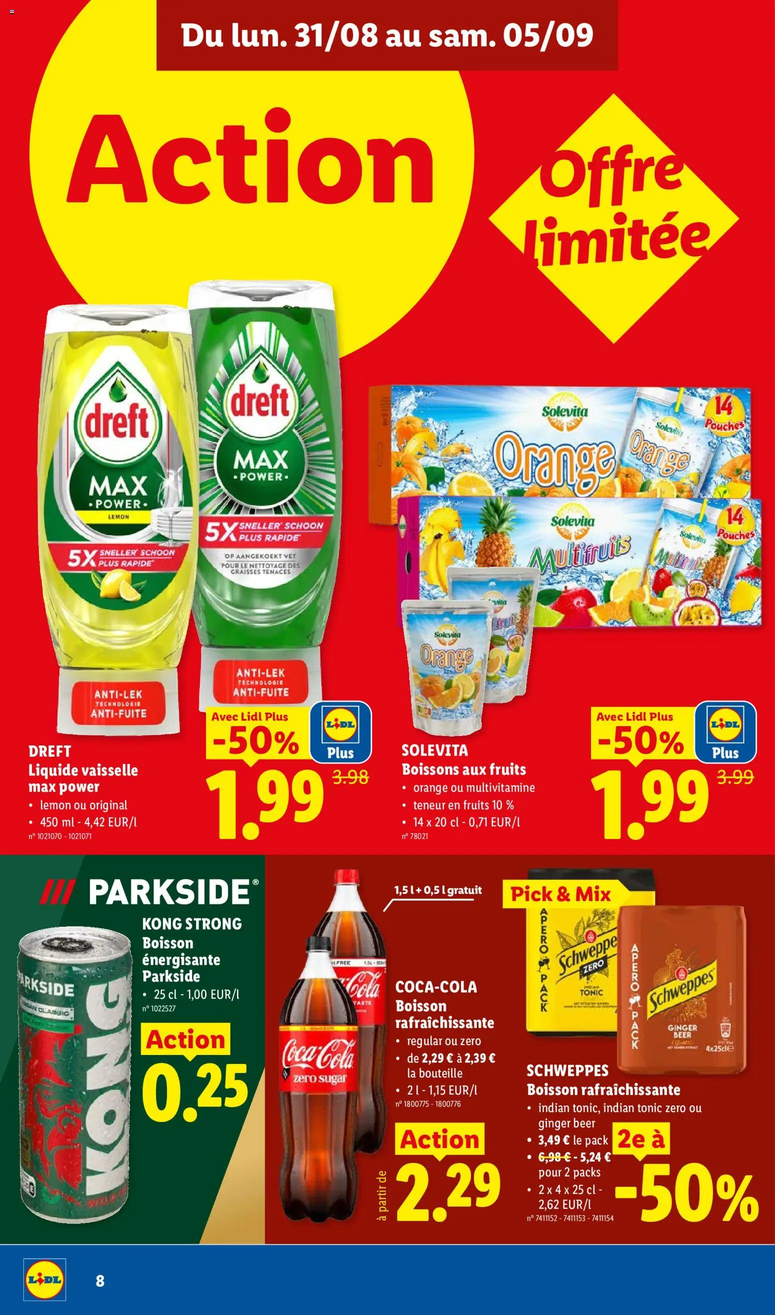 {H1} | Pagina: 8 | Producten: Coca Cola, La, Fruit, Multivitamine