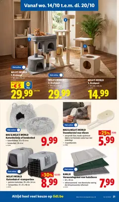 Lidl Folder week Folder week 42 - Voorbeeld van een folder van Lidl, geldig van 12/10/2026 | Pagina: 21 | Producten: Pet, Bed, Kattenbak