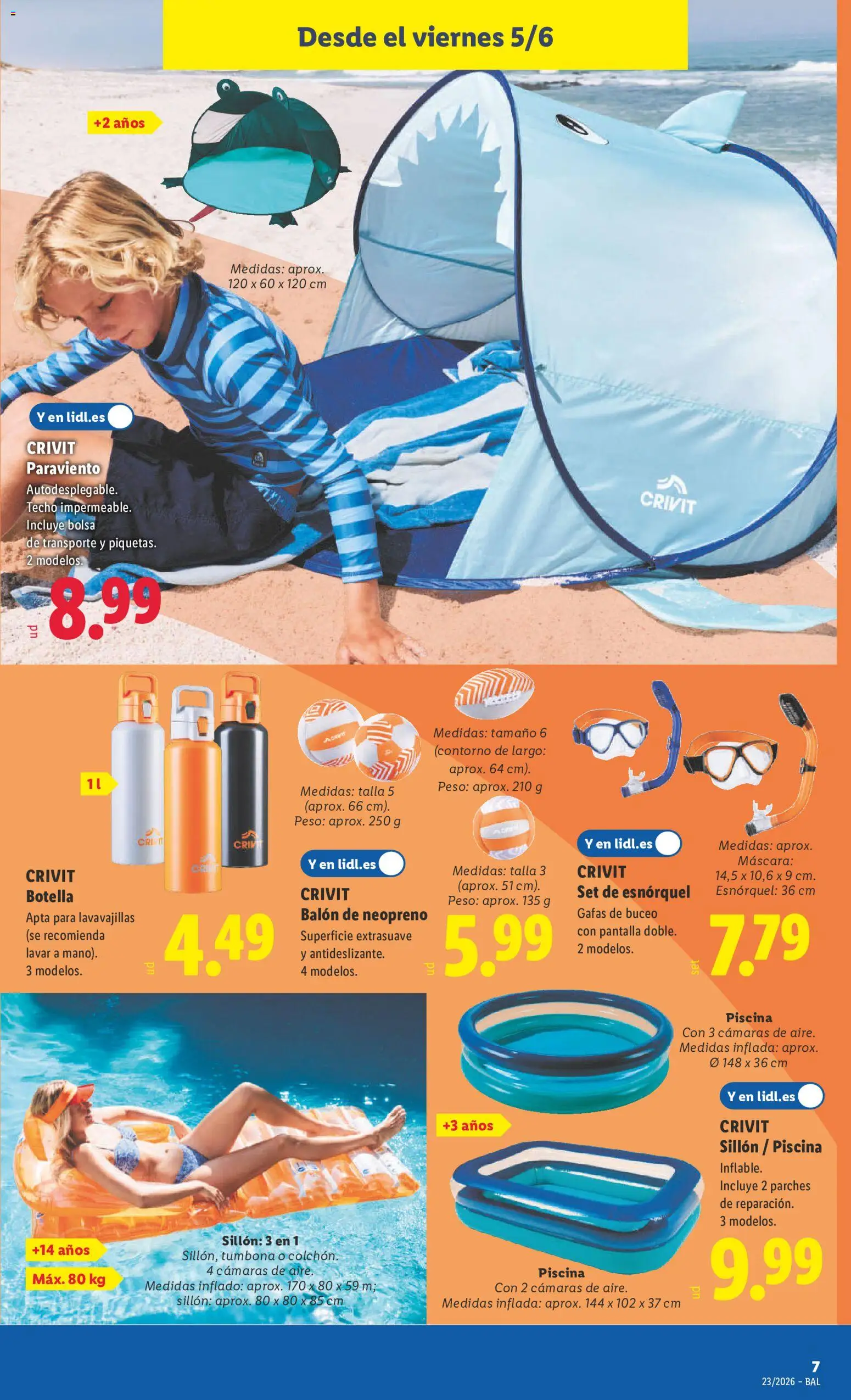 Lidl folleto de bazar Illes Balears │ válido desde el 01.06.2026 | Página: 21 | Productos: Máscara, Bolsa, Peso, Sillón