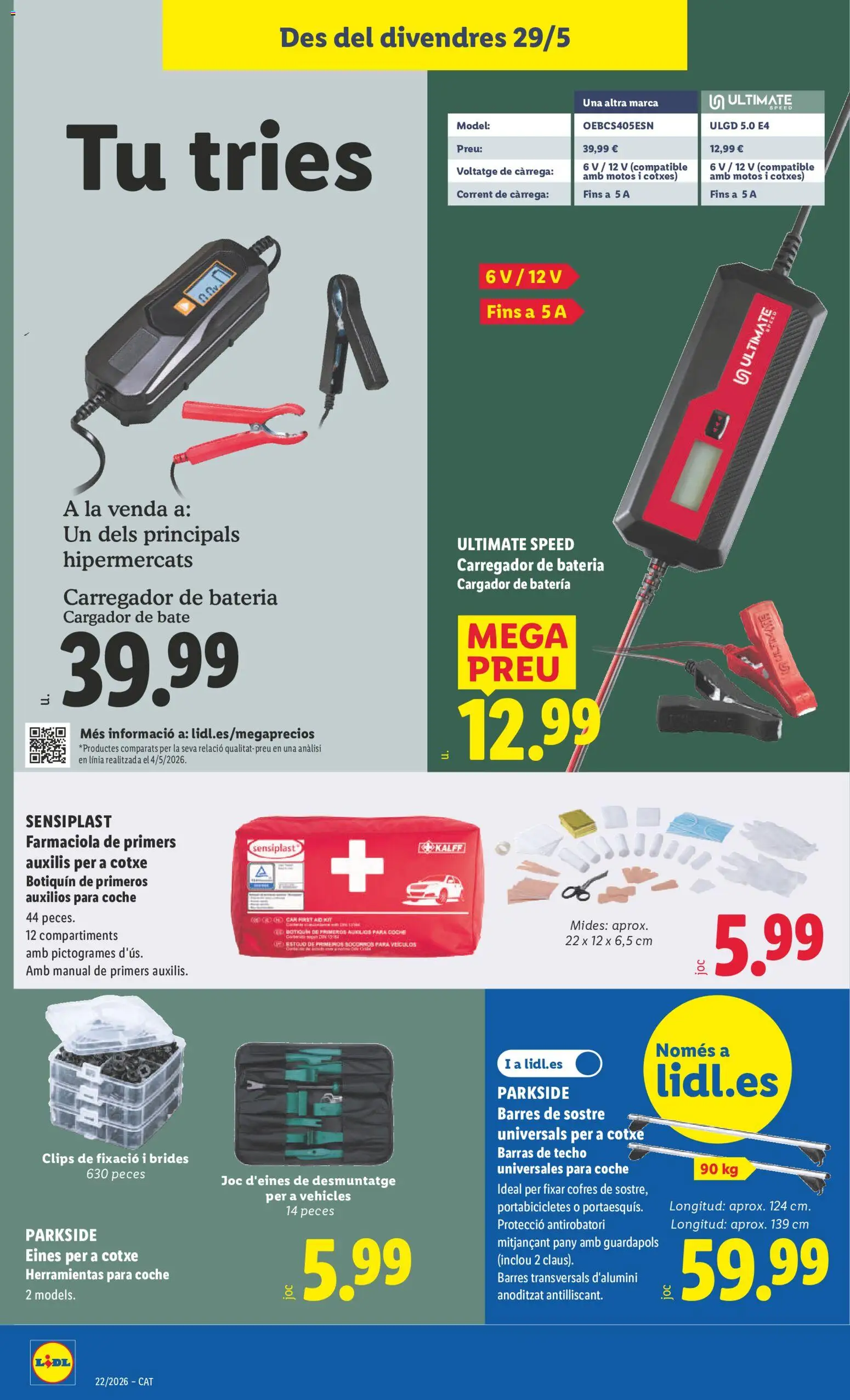 Lidl folleto de bazar │ válido desde el 25.05.2026 | Página: 22 | Productos: Cable, Batería