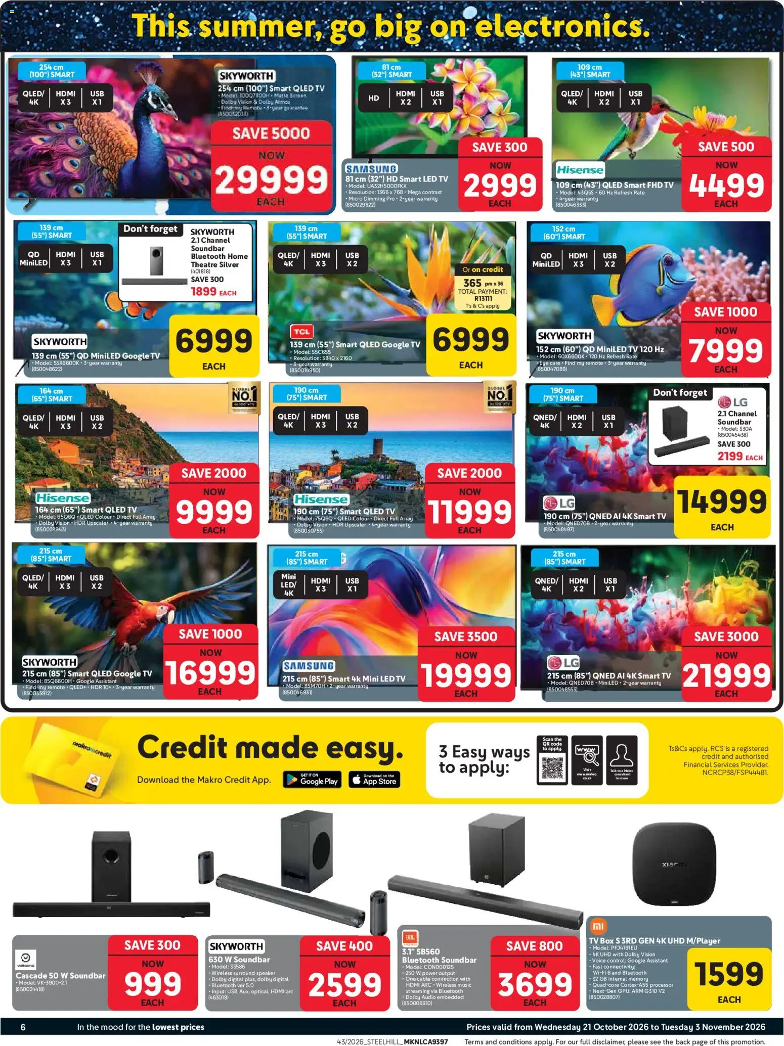 New Makro catalogue – valid from 21/10/2026 | Page: 6 | Products: Audio, Speaker, TV, Box