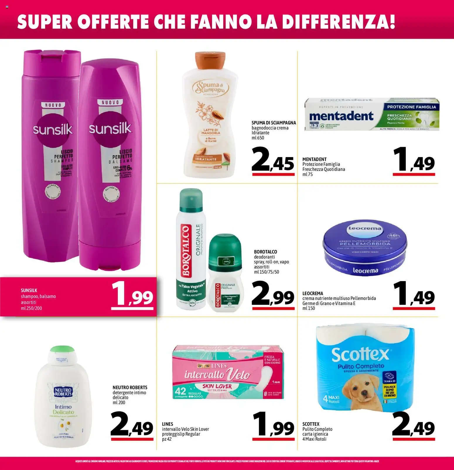 Volantino A&O del 25/06/2026 | Pagina: 14 | Prodotti: Detergente intimo, Detergente, Talco, Menta
