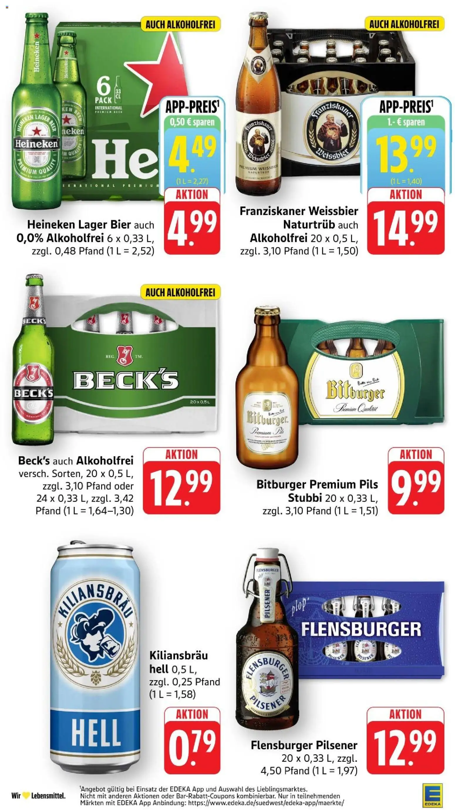 Edeka Prospekt Stuttgart – gültig ab 10.08.2026 | Seite: 31 | Produkte: Franziskaner, Weißbier, Pils, Flensburger