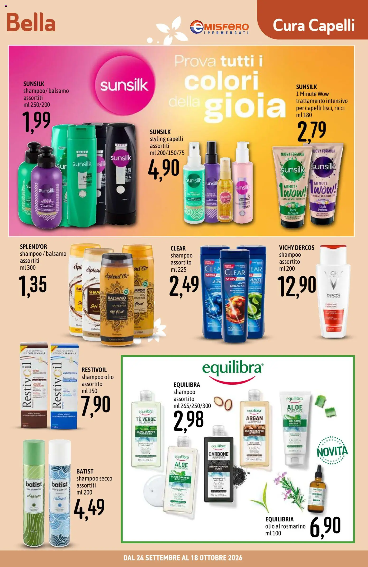 Volantino Emisfero del 24/09/2026 | Pagina: 13 | Prodotti: Balsamo, Olio al rosmarino, Carbone, Tè