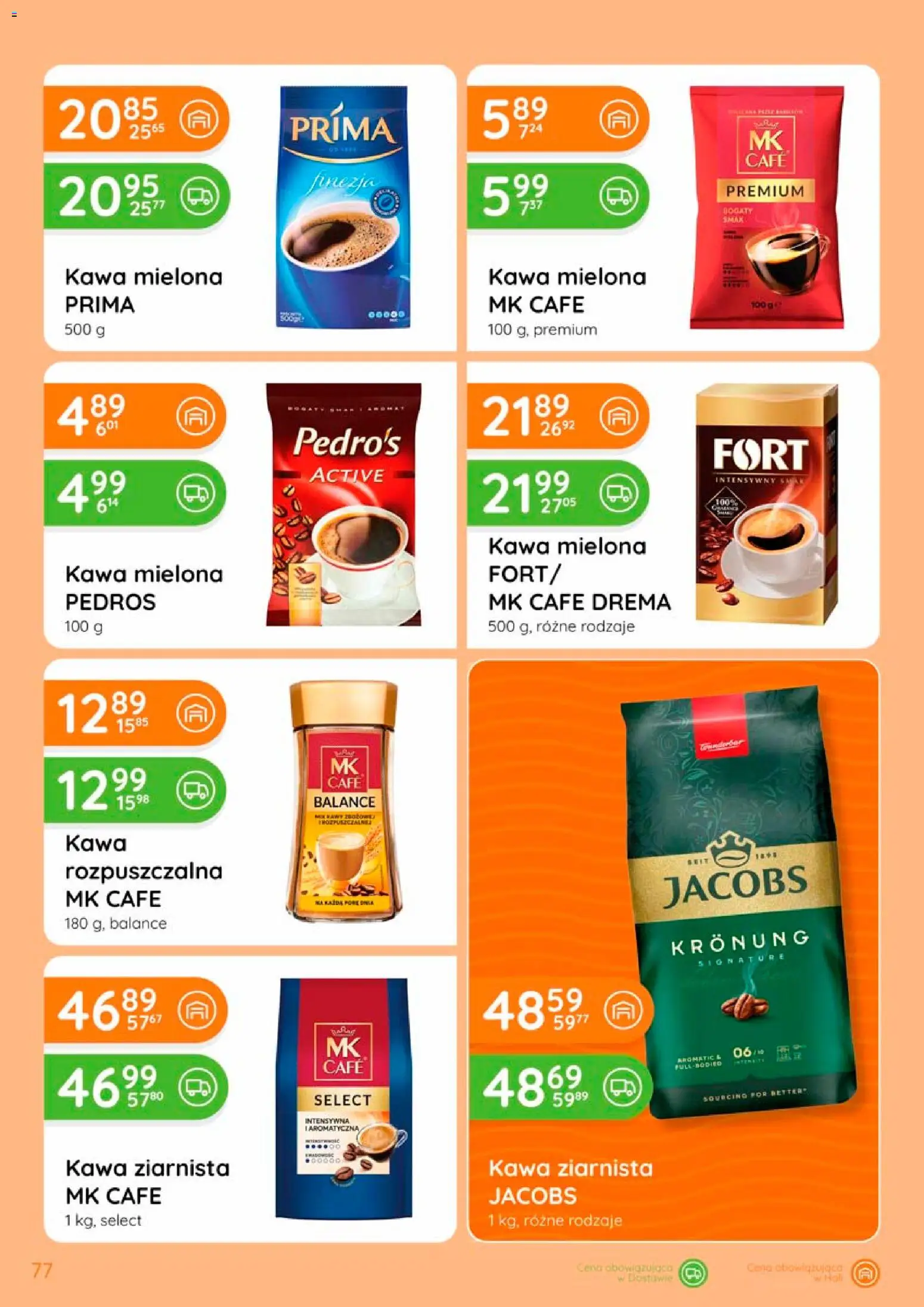 Eurocash gazetka od 17.09.2026 | Strona: 77 | Produkty: Jacobs, Kawa ziarnista, Kawa rozpuszczalna, Kawa