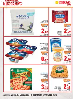 Anteprima del volantino Conad volantino City Lazio valido a partire dal 09/09/2026 | Pagina: 2 | Prodotti: Yogurt, Pasta, Yogurt bianco, Barattoli