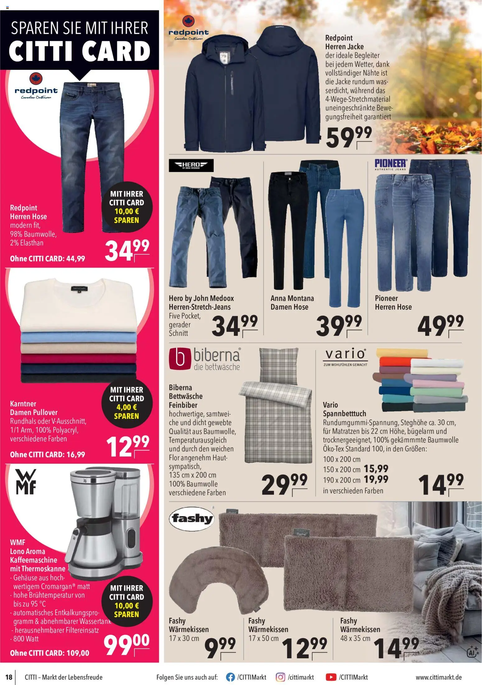 CITTI Markt Prospekt – gültig ab 14.10.2026 | Seite: 22 | Produkte: Bettwäsche, Pullover, Jacke, Jeans
