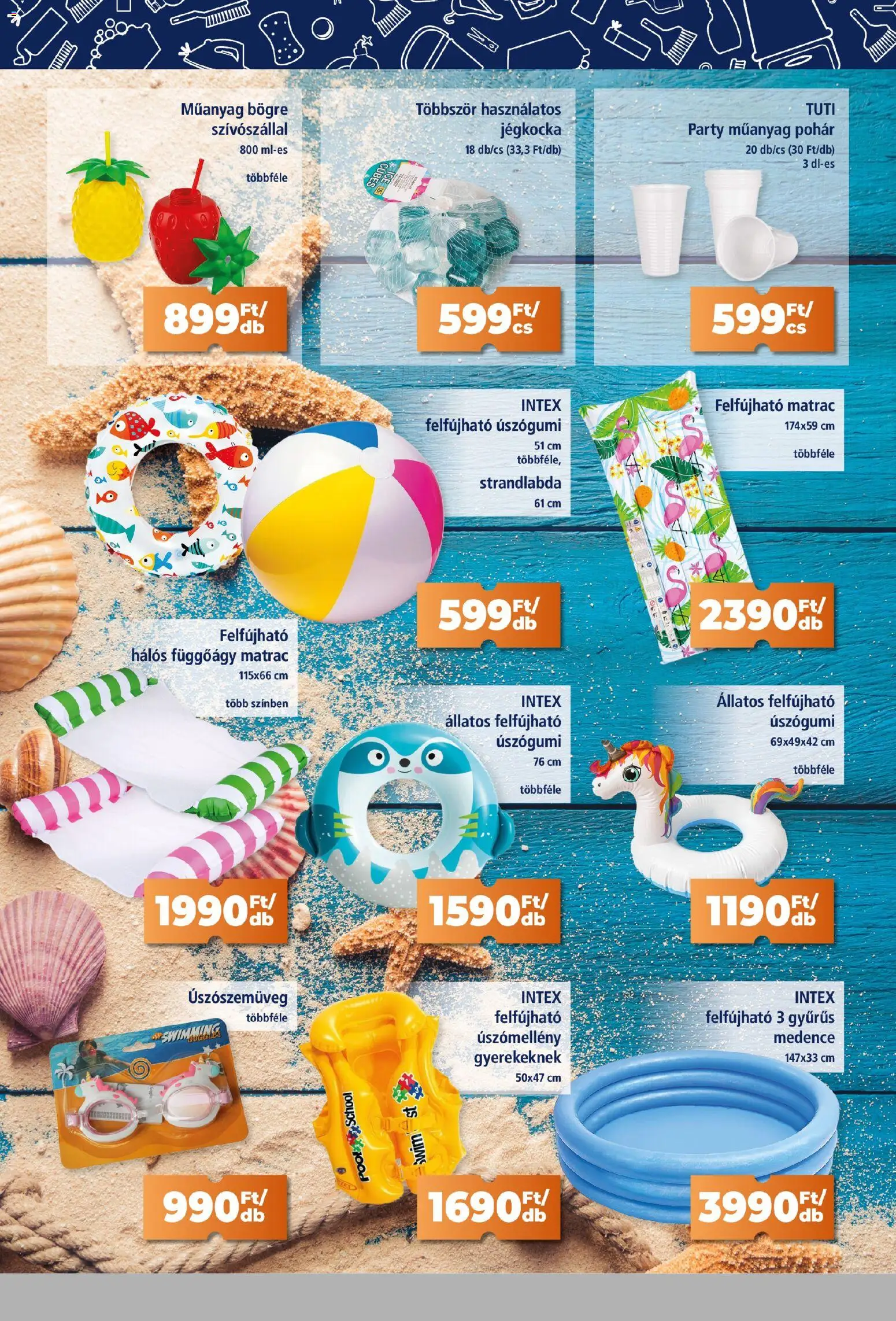 Goods Market akciós ujság - amely érvényes a következő dátumtól: 18.06.2026 | Oldal: 5 | Termékek: Jégkocka, Bögre, Medence, Pohár