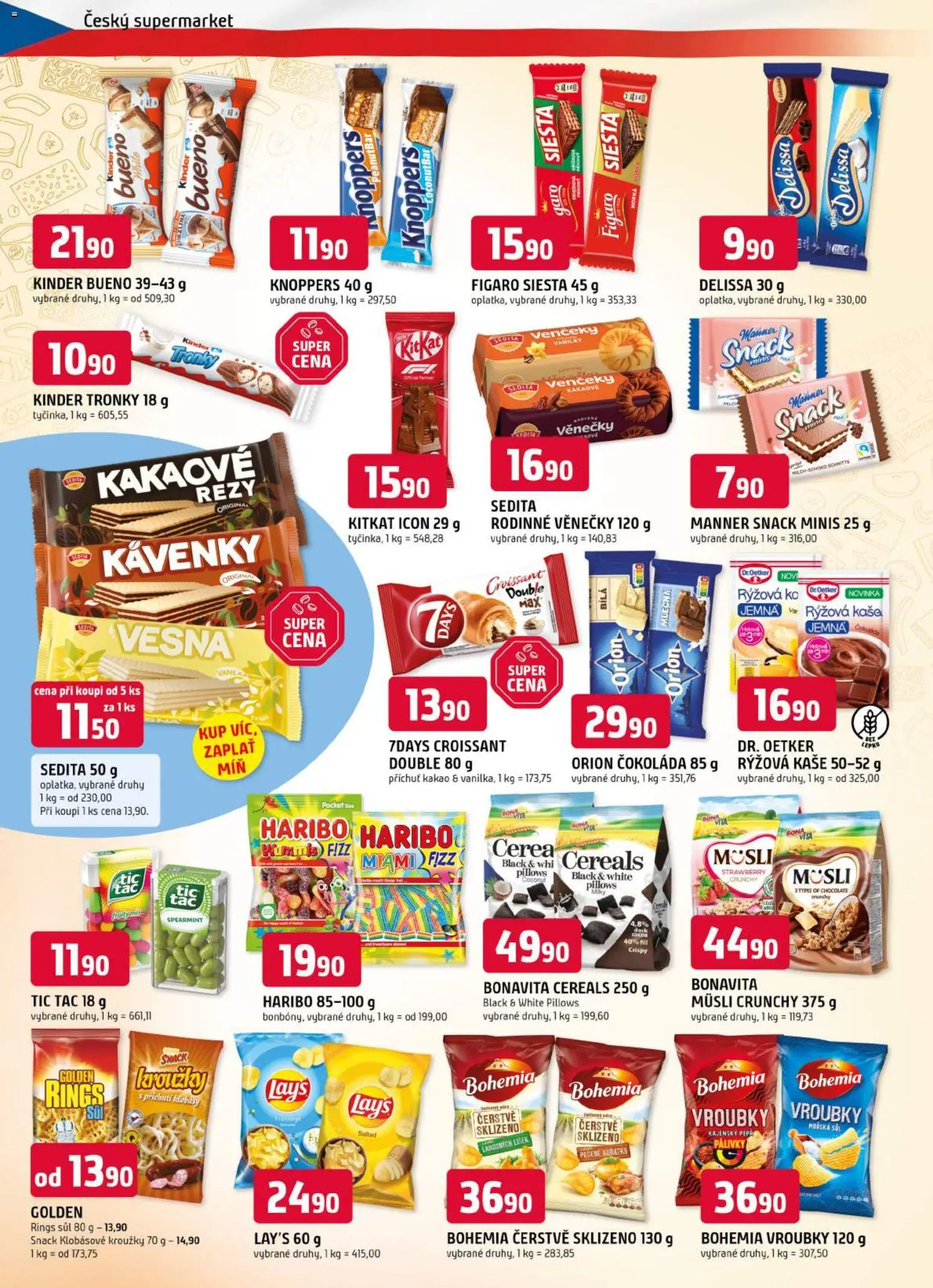 Trefa leták od 22.07.2026 | Strana: 6 | Produkty: Věnečky, Croissant, Lay's, Kinder Bueno
