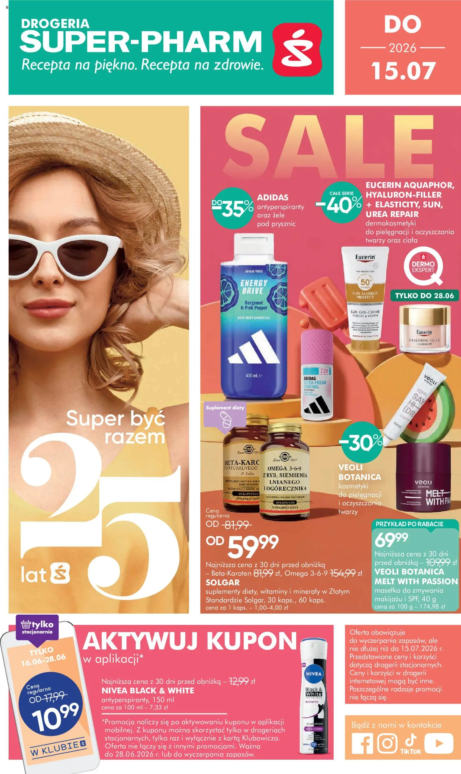 Super-pharm gazetka od 16.06.2026 | Strona: 1 | Produkty: Karta, Drogeria, Kosmetyki, Prysznic