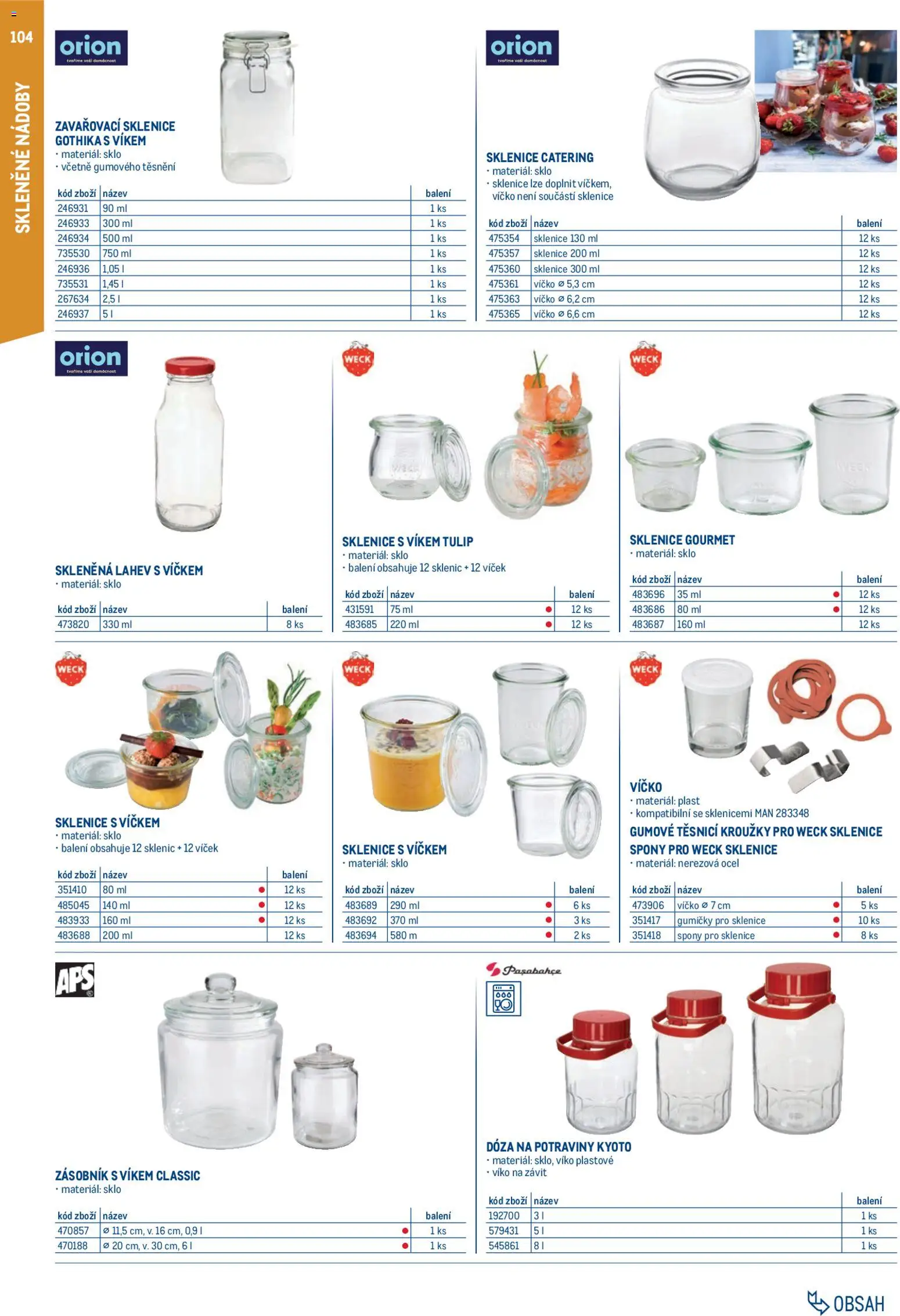 Makro leták - Gastro vybavení a zařízení od 01.02.2026 | Strana: 104 | Produkty: Gourmet, Dóza na potraviny, Láhev, Sklenice