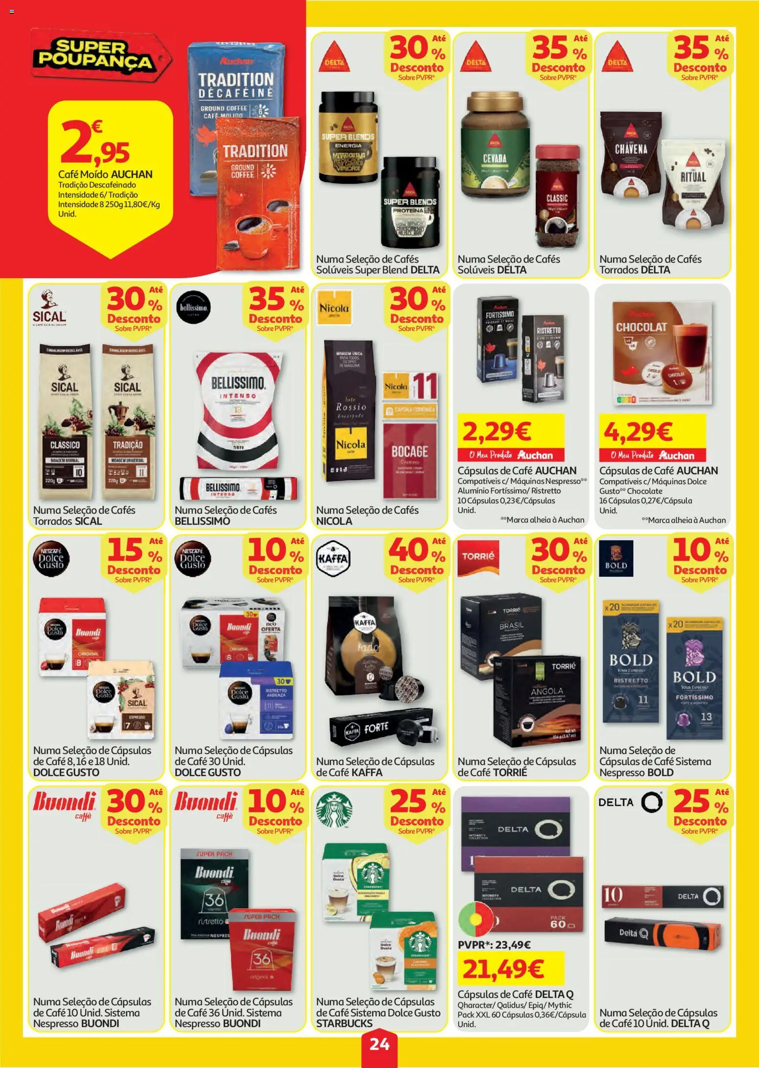 Auchan folheto │ válido de 06/08/2026 | Página: 24 | Produtos: Capsulas dolce gusto, Nespresso, Café, Dolce gusto