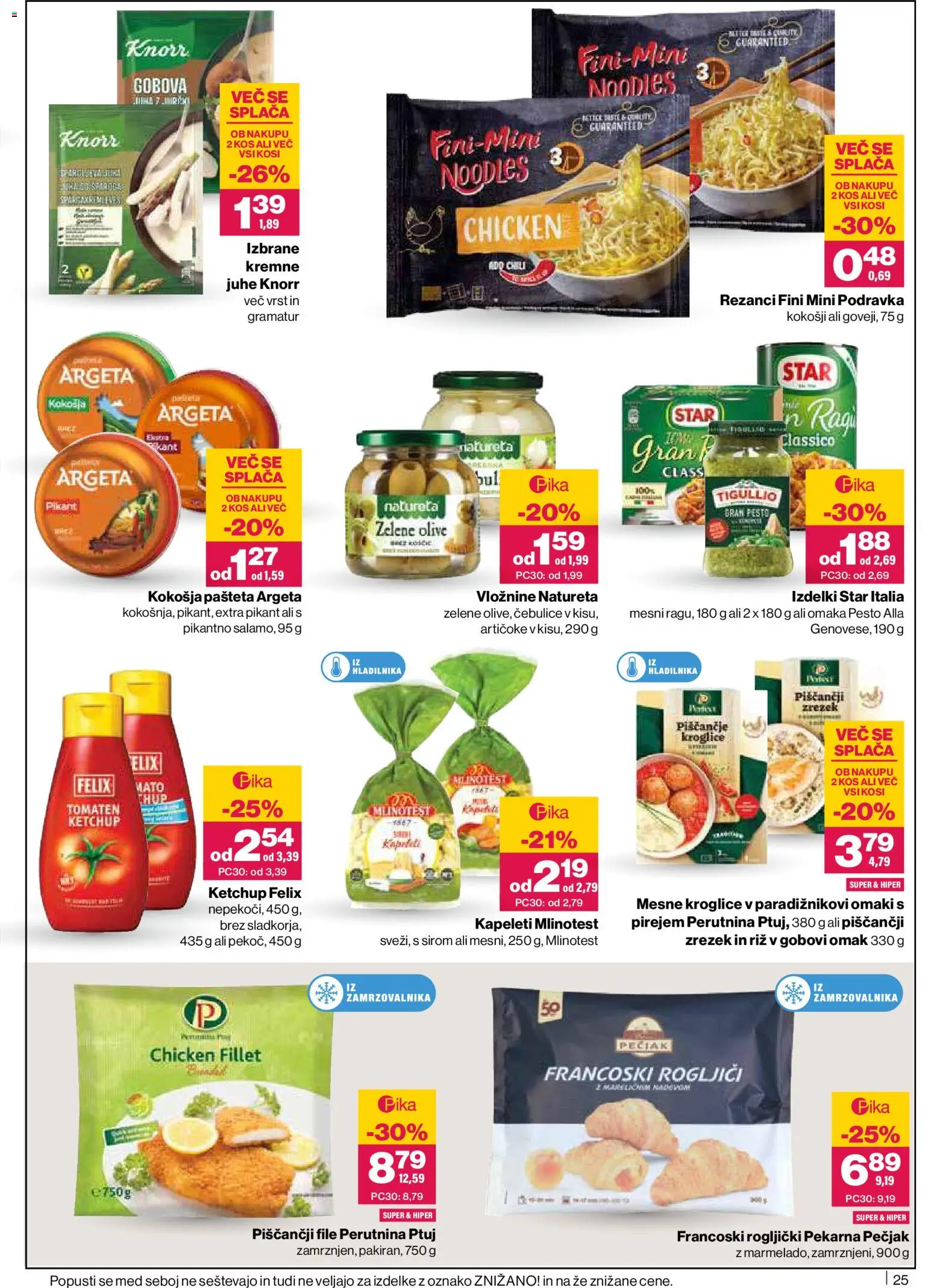 Novi Mercator katalog ponudbe – veljaven od 18.06.2026 | Stran: 25 | Izdelki: Rezanci, Kos, Riz, Omaka