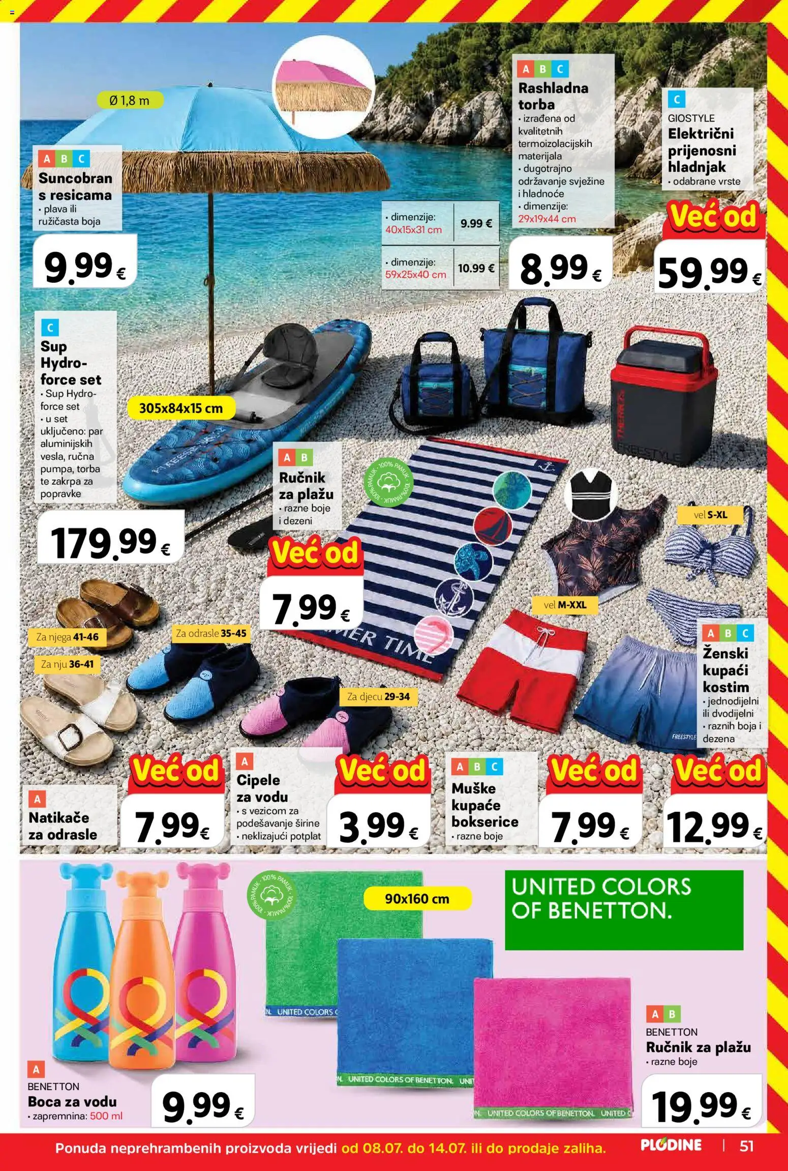 Plodine katalog | vrijedi od 08.07.2026 | Stranica: 51 | Proizvodi: Ručnik, Boca za vodu, Torba, Hladnjak